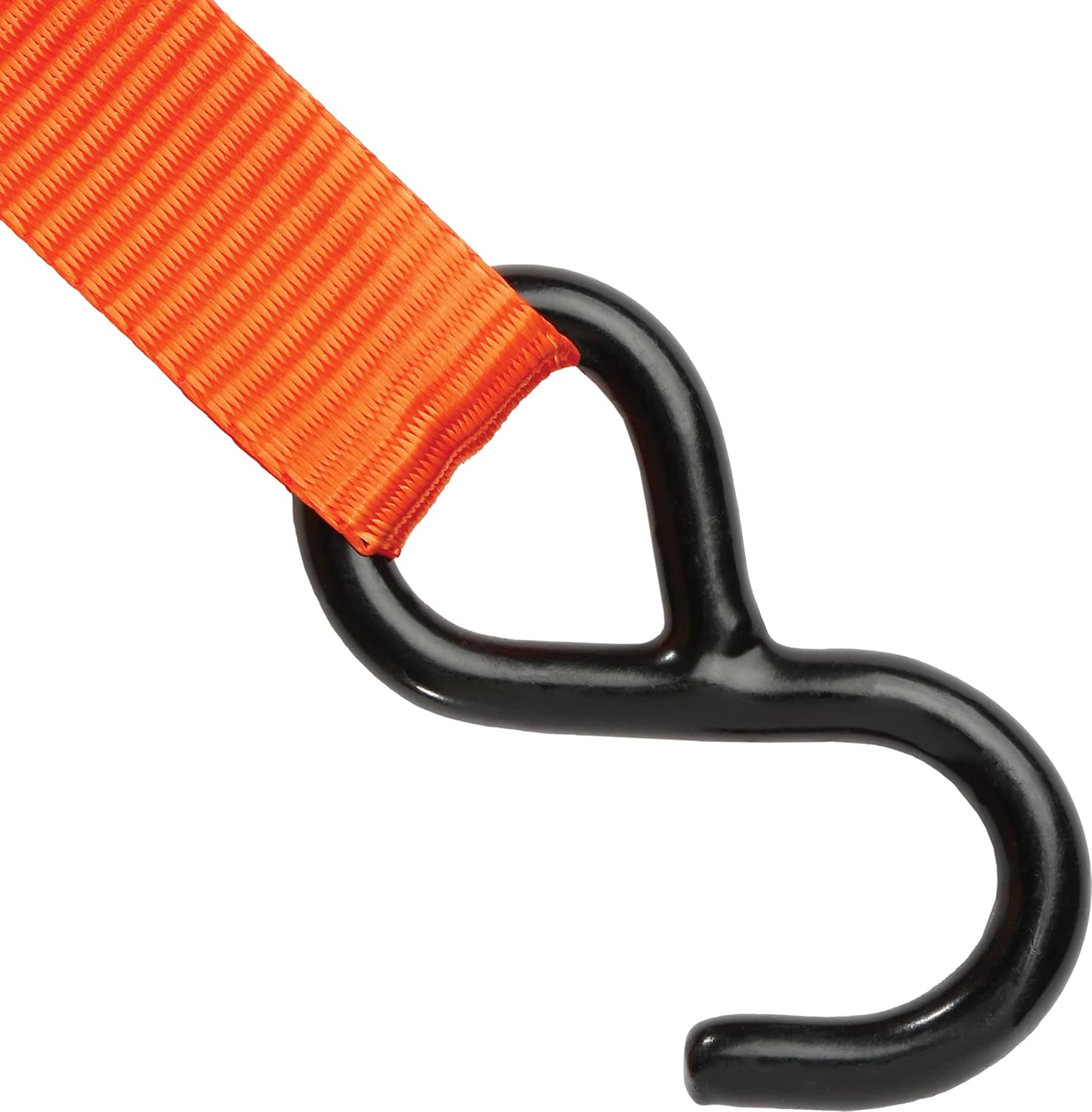 BLACK+DECKER BDX1004 Black/Orange 1" X 10' Cam-Buckle Tie down Strap with Hooks (Supports 900 Lbs of Cargo), 4 Pack