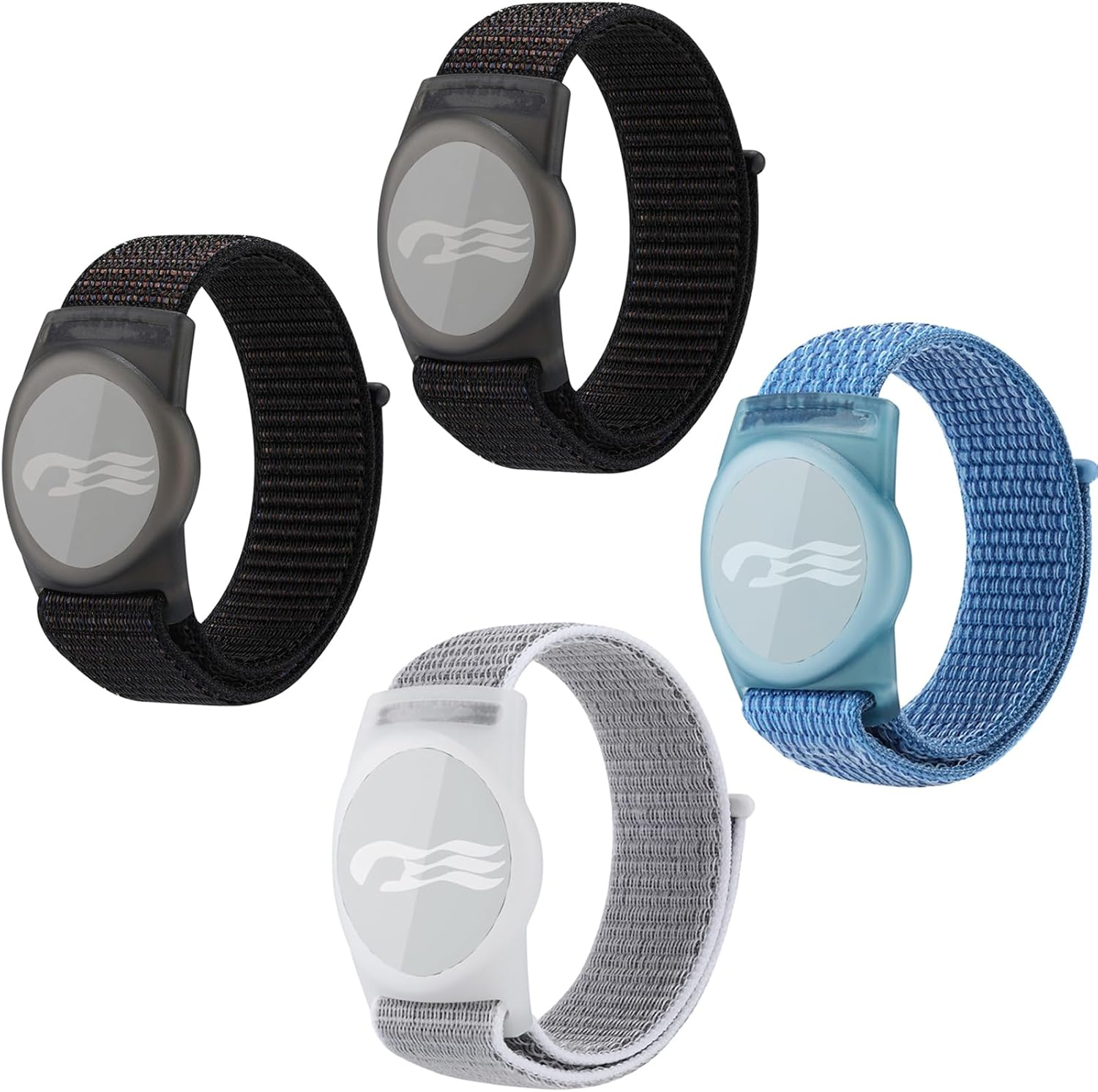 3/4/5 Packs Princess Cruise Medallion Holder,Compatible for Princess Cruise Medallion,Breathable Hook&Loop Nylon Sport Style (Black-Black+Grey+Blue+Pink)