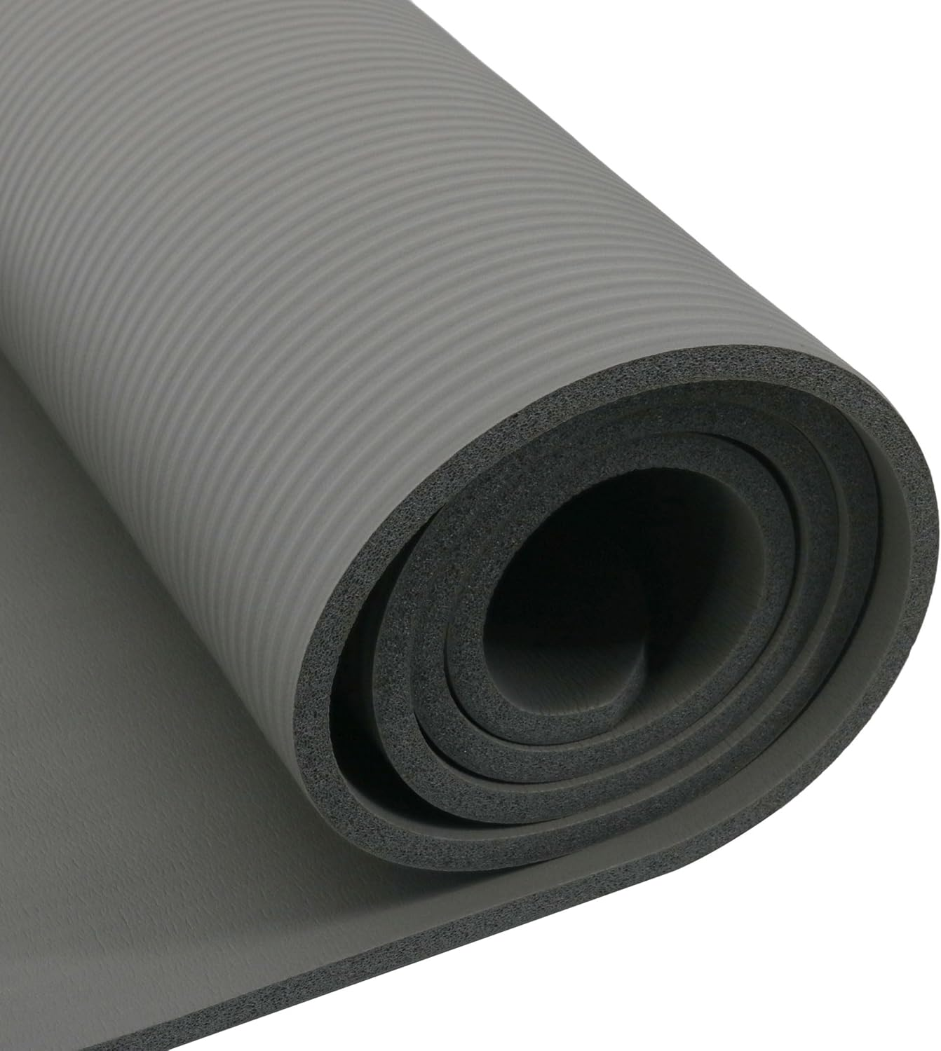 Endless NBR Grey Yoga Mat, Comfortable & Durable Gymnastic Mat, Non-Slip Phthalate Tested, Size: 183 X 61 Cm, 1 Cm Thick, Colour: Grey, NBR Foam, Exercise, Yoga, Pilates and Workouts image number 2