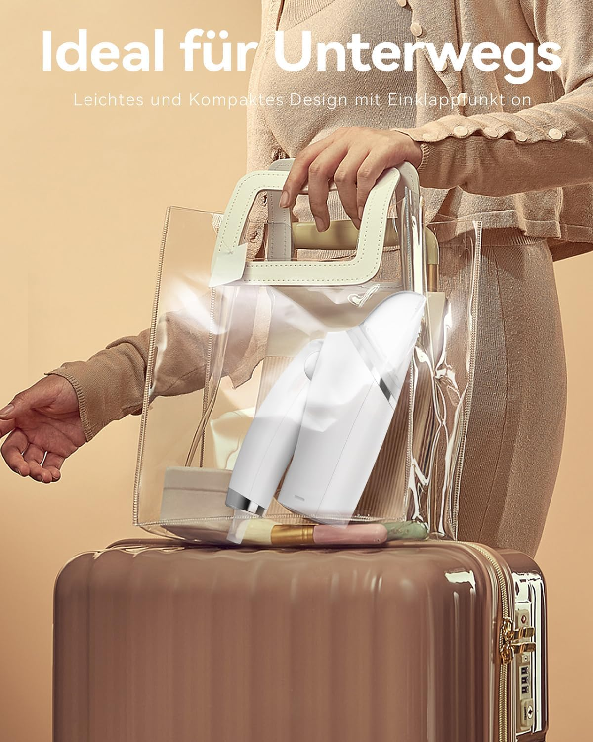 Annmiir Handheld Garment Steamer for Clothes, Extreme Steam 1000W, Portable Handheld Design, Strong Penetrating Steam, White