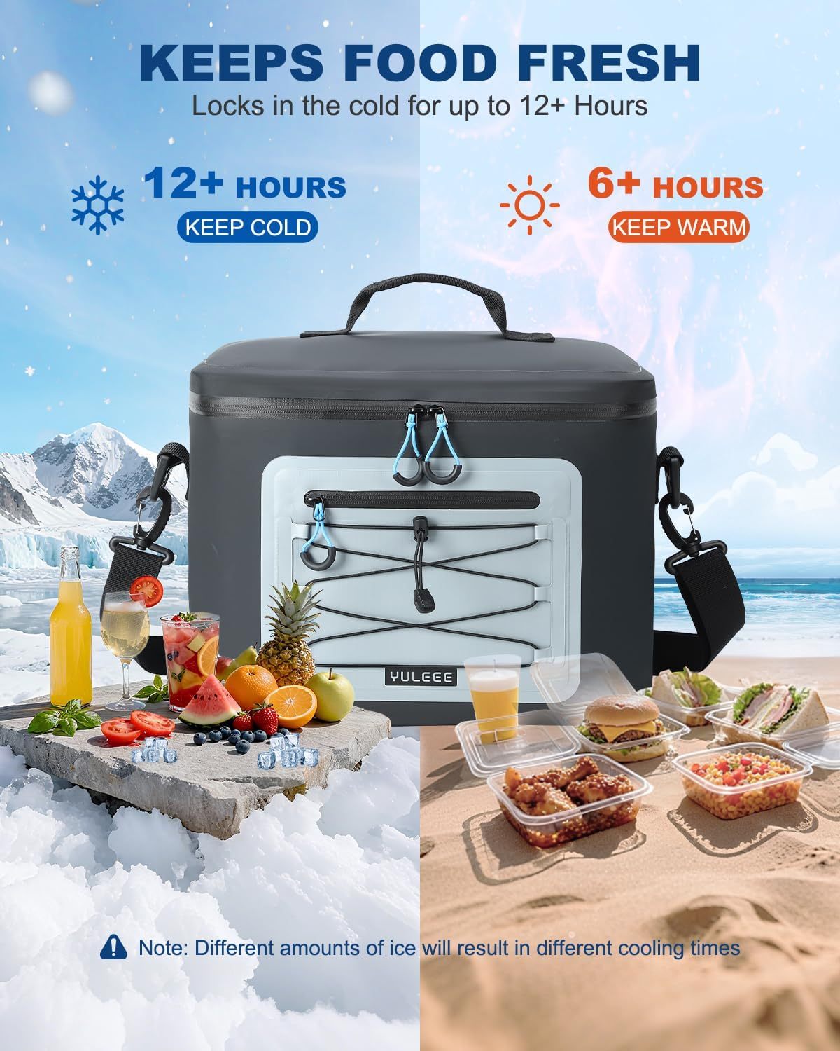 7/15/20L Insulated Cooler Bag - Large Multi-Functional Picnic Lunch Bag for Men & Women,Waterproof Leakproof Perfect for Beach, Family,Travel, Camping, Work,Bbq,And Outdoor Activities image number 4