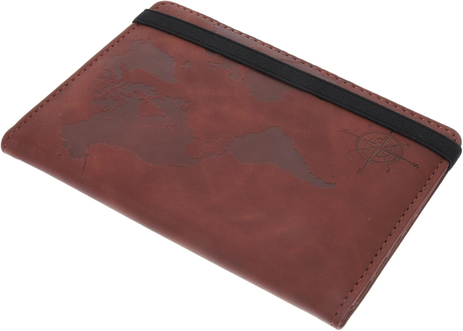 COSMEVIVI World Map Passport Holder Travel Passport Pouch Marble Pattern Id Card Employee Card Case image number 4