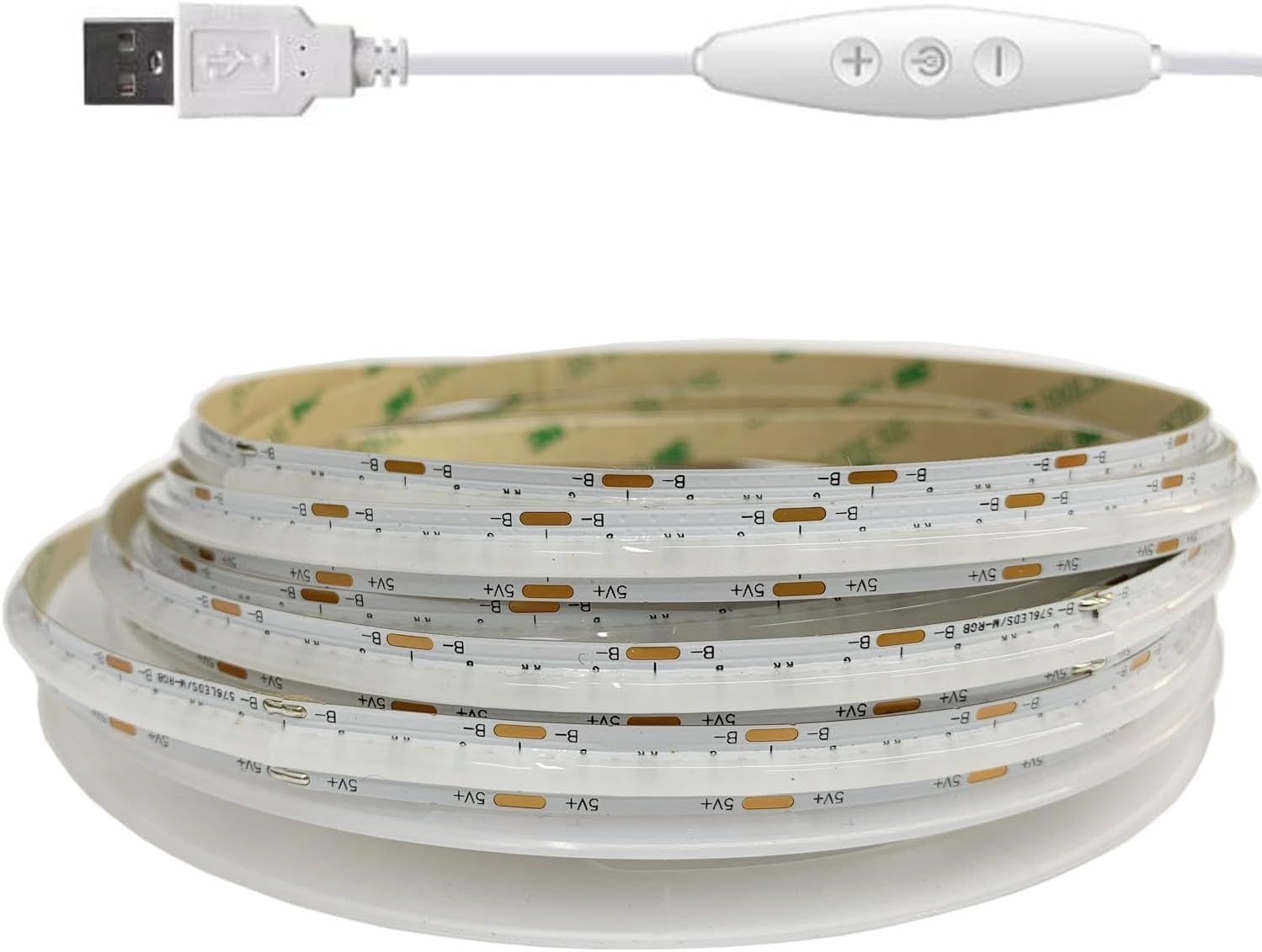 5 V USB RGB COB LED Strip TV Lighting Dimmable LED Strip Multicoloured + Flexible Strip Light for Displays Cabinets Bedroom DIY Lighting (2 M) image number 6
