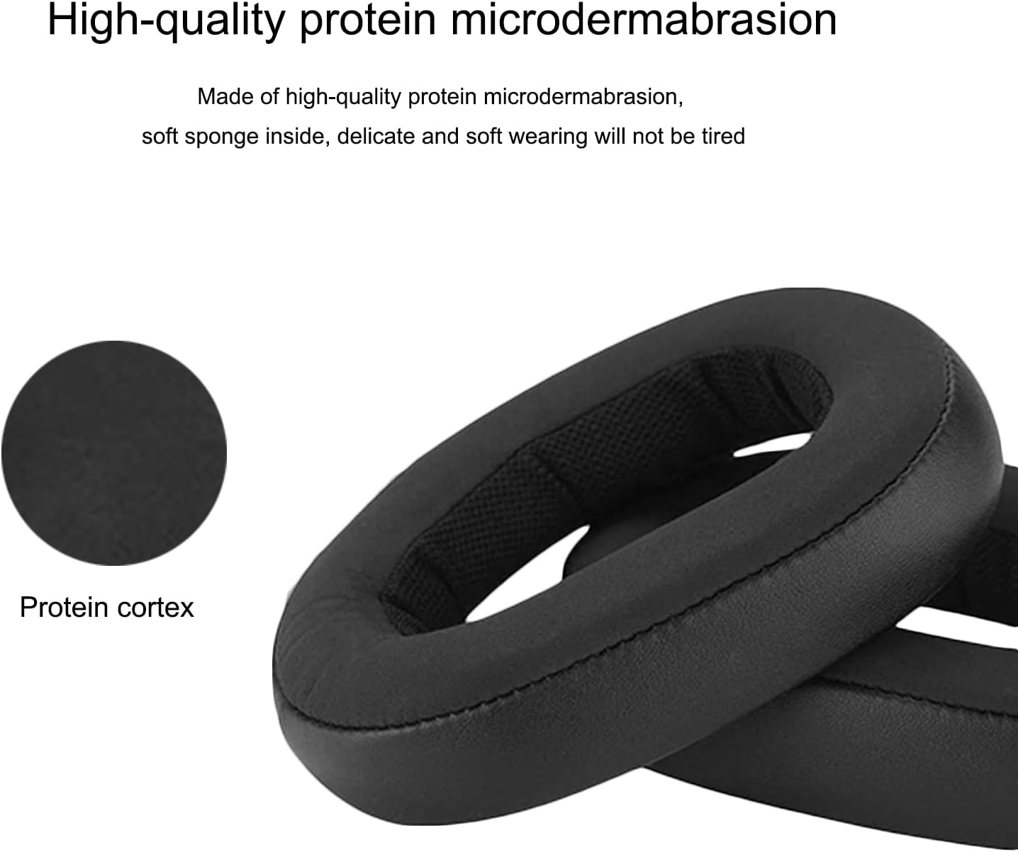 Adhiper Replacement GSP 600 Ear Pads, Compatible with Sennheiser GSP 600, GSP 670, GSP 500 Professional Gaming Headphones Earpads, Headset Ear Pads Spare Parts (Black) image number 1