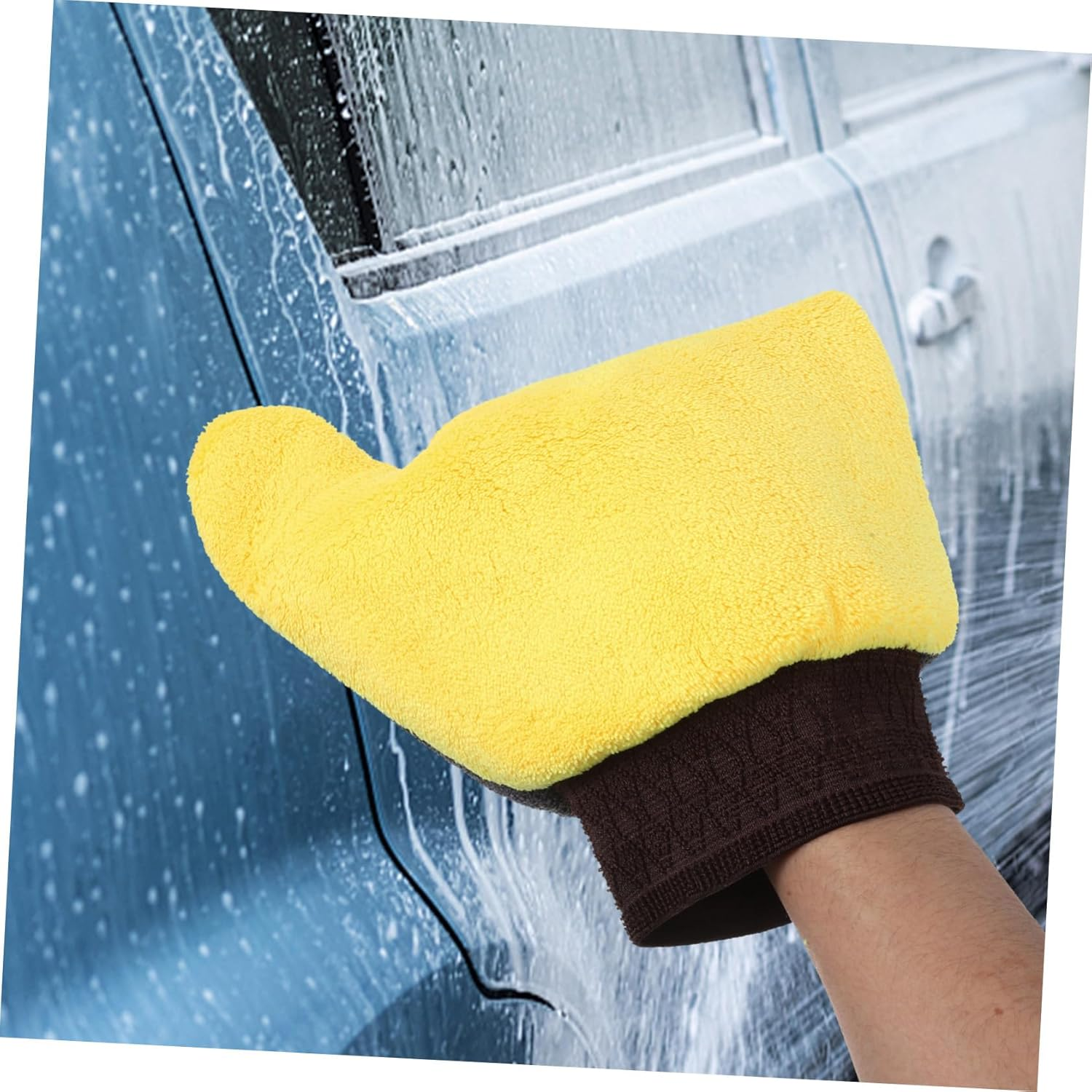 OFFSCH 2Pcs Car Wash Gloves Mitt with Special Coral Fleece Material Double Sided Cleaning Mitts for Hard to Reach Auto Surfaces Comfortable and Maneuverable Dusting Gloves image number 6