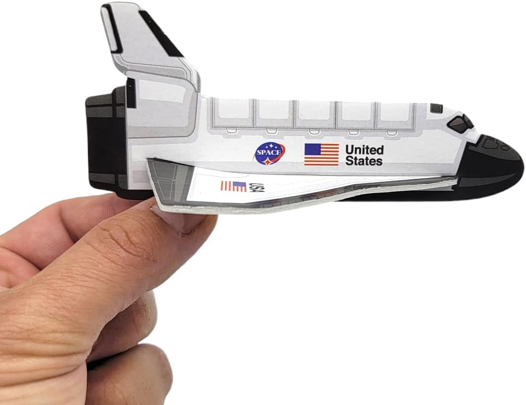 Zugar Land Space Shuttle Foam Gliders (5") Outer Space Cosmos Flying Toys. Plane Fun Jet (48 Gliders) image number 4