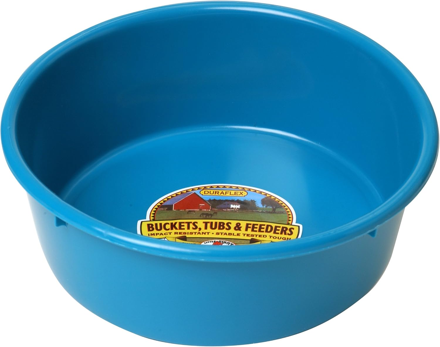 Little Giant&reg; Plastic Utility Pan | Feed Pan | Durable & Versatile Livestock Feeding Bucket | Made in USA | 5 Quart | Berry Blue image number 3