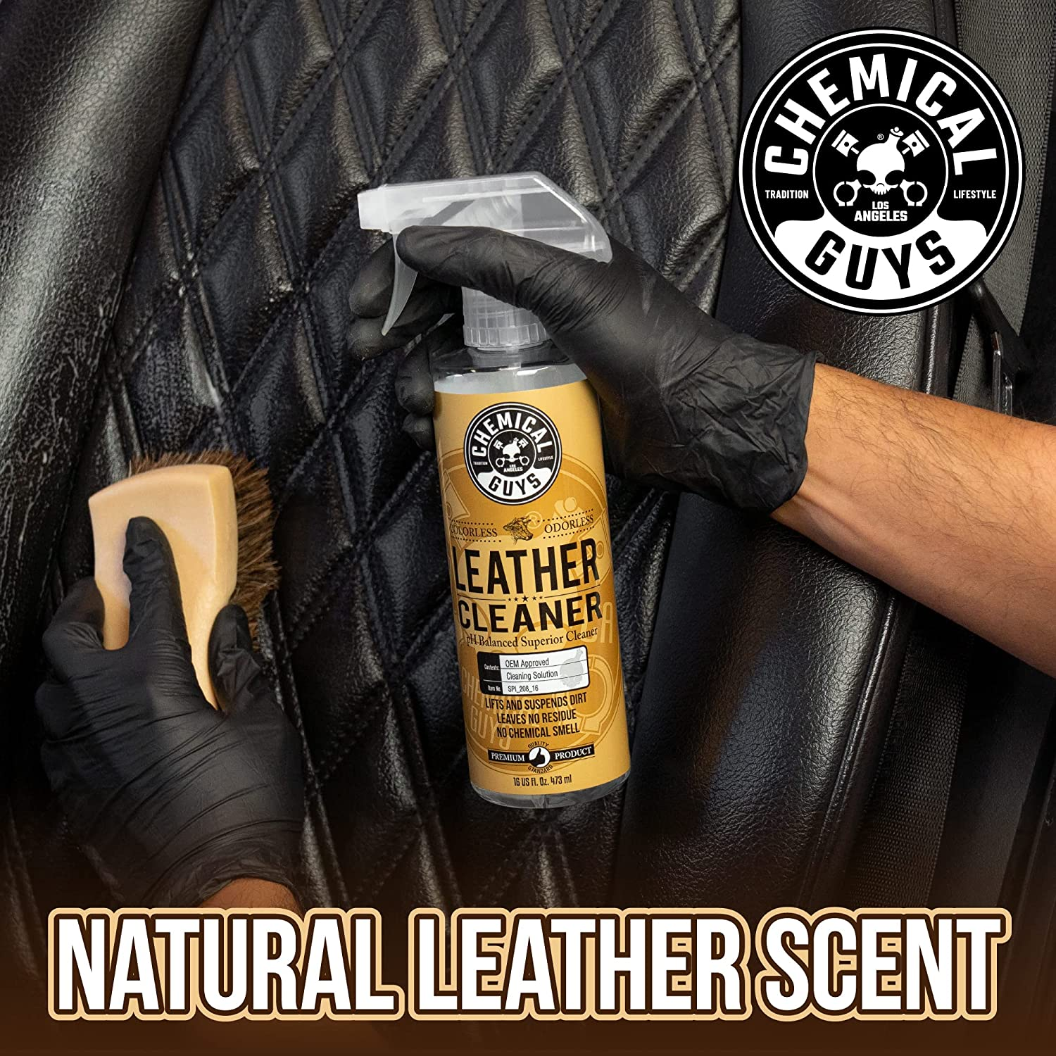 Chemical Guys SPI_208_16 Colorless and Odorless Leather Cleaner (16 Oz) image number 4