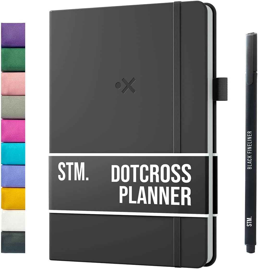Daily Planner 2026 (Undated) | A5 Dotcross | Your All in One Day Organizer, at a Glance Weekly Agenda, Yearly Calendar Book | Planners for Personal, Professional, Academic & Work Goals and Schedule
