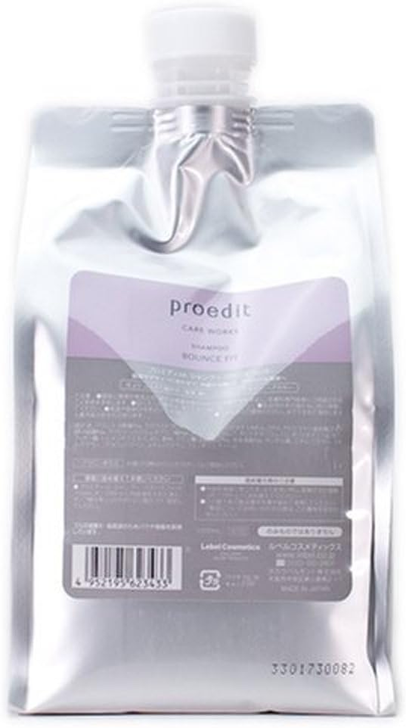 Lebel Proedit Careworks Shampoo Bounce Fit 1000Ml Refill White 1.0 Liter (X1)