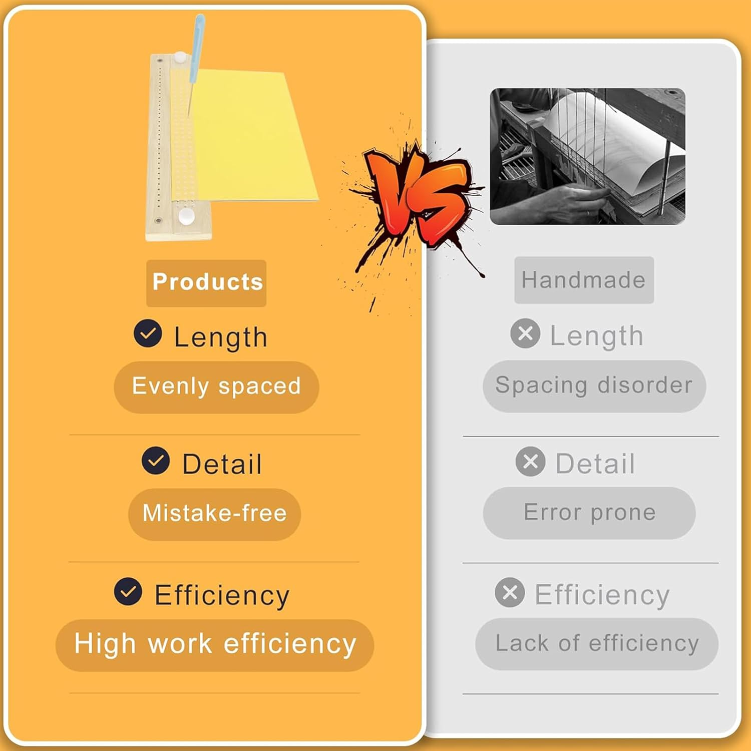 Bookbinding Tools Set,Wooden Signature Punching Tools,Bookbinding Punch Guide Set,With Straight Curved Needle, Waxed Thread, Awl, Bookbinding Cradle Tools for Starter Scrapbooking Kits DIY Crafts