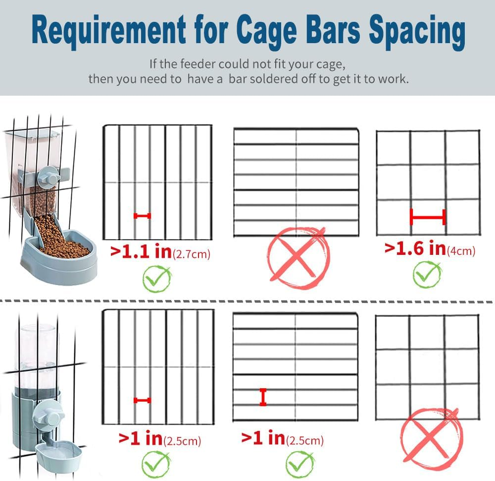 Oncpcare 1L Automatic Rabbit Food Dispenser, Rabbit Food and Water Bowls, Small Pet Feeder with Lid, Great for Rabbits, Ferrets, Cats, Birds image number 7