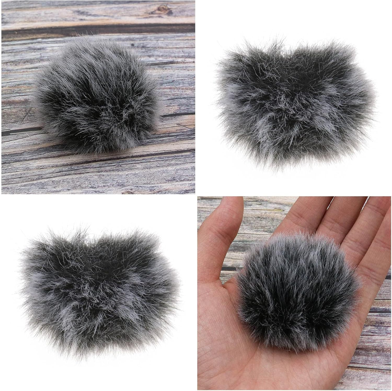 SING F LTD 2PCS Lapel Microphone Windshield Muff Lavalier Muff Pin-On Furry Microphone Windproof Muff for 5-10Mm Diameter Microphone Outdoor Indoor Environments image number 4