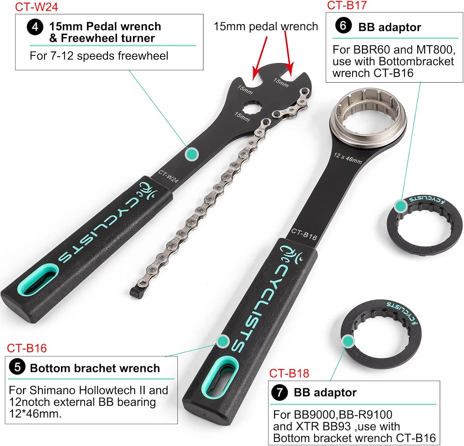 27 Piece Bike Tool Kit - Bike Tools Maintenance Repair Kit - Mountain/Road Bike Bicycle Repair Tool Kit with Storage Case image number 4