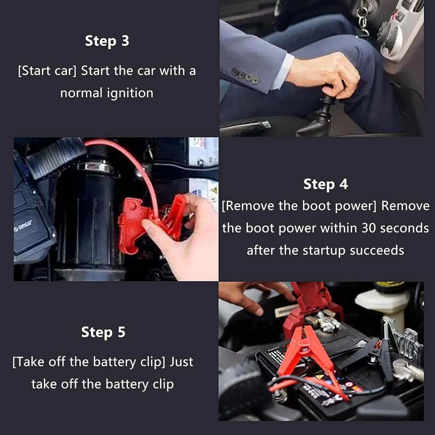 Jumper Cables | Portable Car Jump Starter Booster for 12V | EC5 Plug Connector Automotive Booster Cables for Jump Starting Dead or Weak image number 3