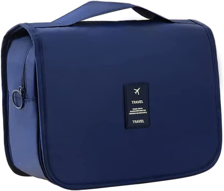 Makeup Bag Organizer Hanging Travel Toiletry Bag for Women, Water-Resistant Cosmetic Bag for Girls, Travel Make up Bag for Accessories Toiletries, White Cactus