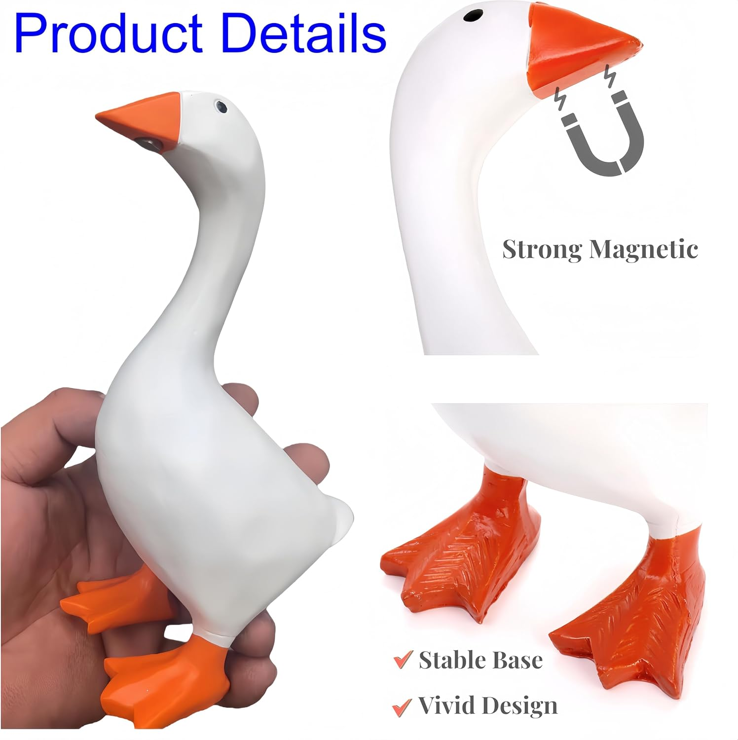 Magnetic Goose Key Holder Housewarming Gifts House Animals Statue Decoration Cute Office Desk Room Accessories