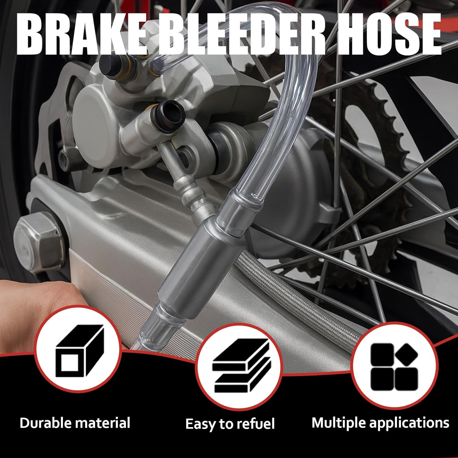 2 Pcs Universal Motorcycle & Car Brake Bleeding Kit, Professional Brake and Clutch Bleeder Tool Set with One-Way Valve for DIY Repair image number 4