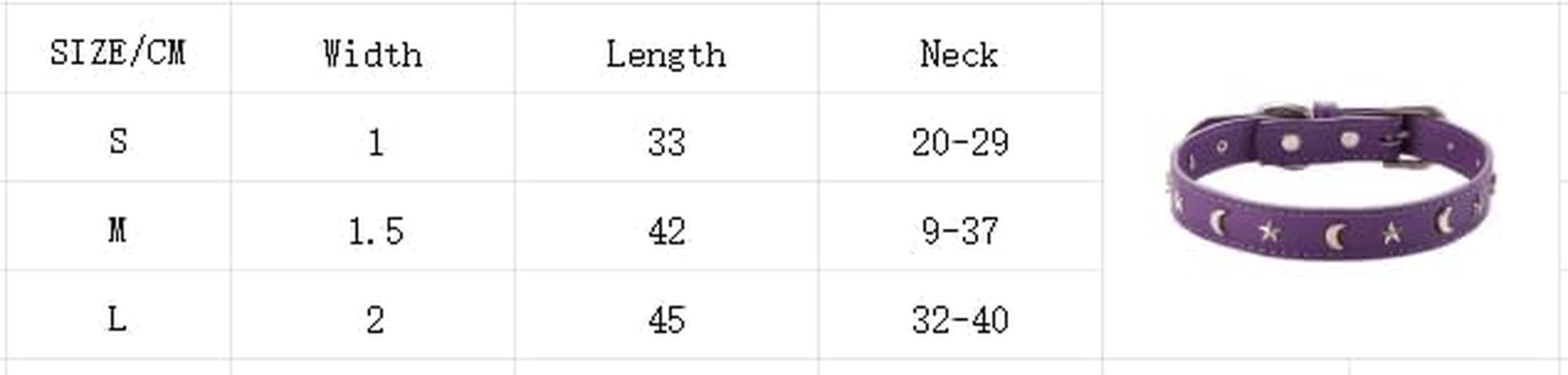 Leather Cat Collars for Boy Girl Cats with Bell and Safety Elastic Belt, Personalized Star and Moon Stud Adjustable Safe Buckle Collar for Kitty Small Big Cats (Purple, S) image number 1