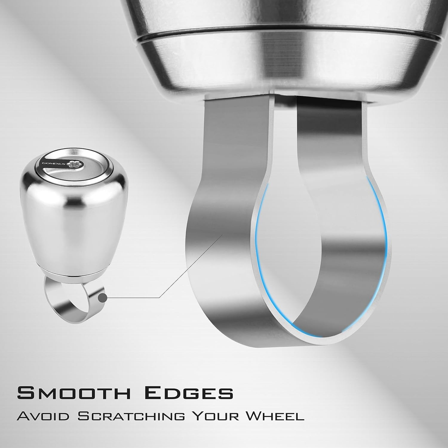 GOMEXUS Boat Steering Wheel Knob,316 Stainless Steel Suicide Wheel Knob Spinner,Universal Fit for Tractors,Trucks,Mowers image number 4