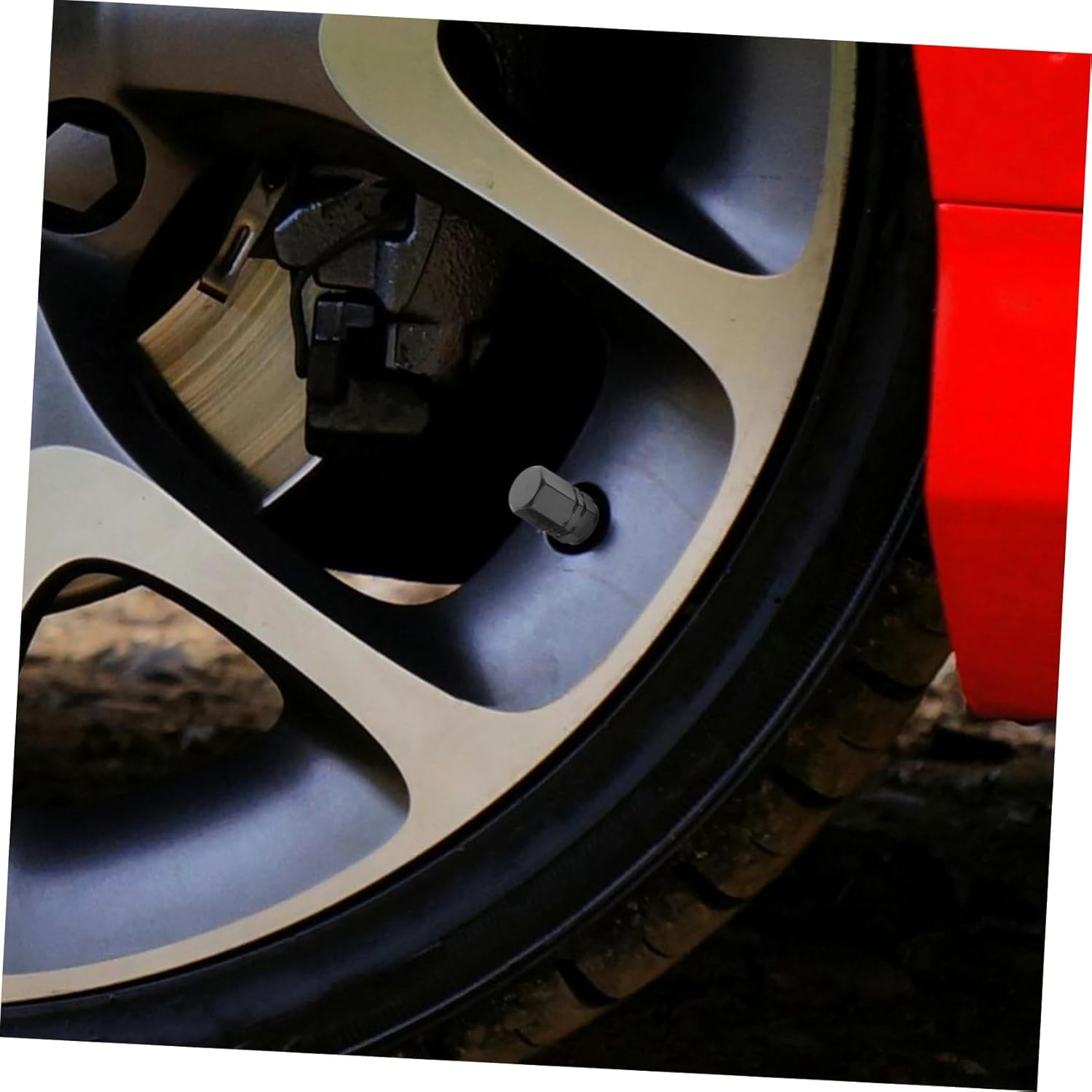 Beatifufu Tire Valve Caps 24Pcs Black Car Valve Stem Caps Compatible with Cars Suvs Bikes Sturdy Aluminum Alloy for Automotive Wheels Accessories image number 6