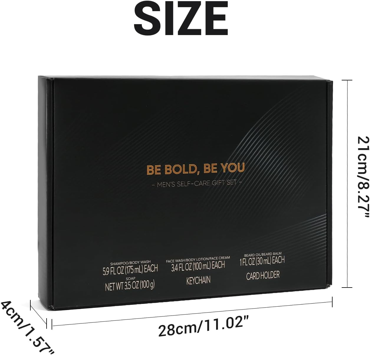 Gift Sets for Men, 10 Pcs Cedarwood Beard Grooming Kit with Bath and Body Wash Gift Set, Body Lotion, Beard Oil, Balm & Business Card Case, Christmas Gifts for Men, Holiday, Birthday, Valentine&rsquo;S Day image number 2