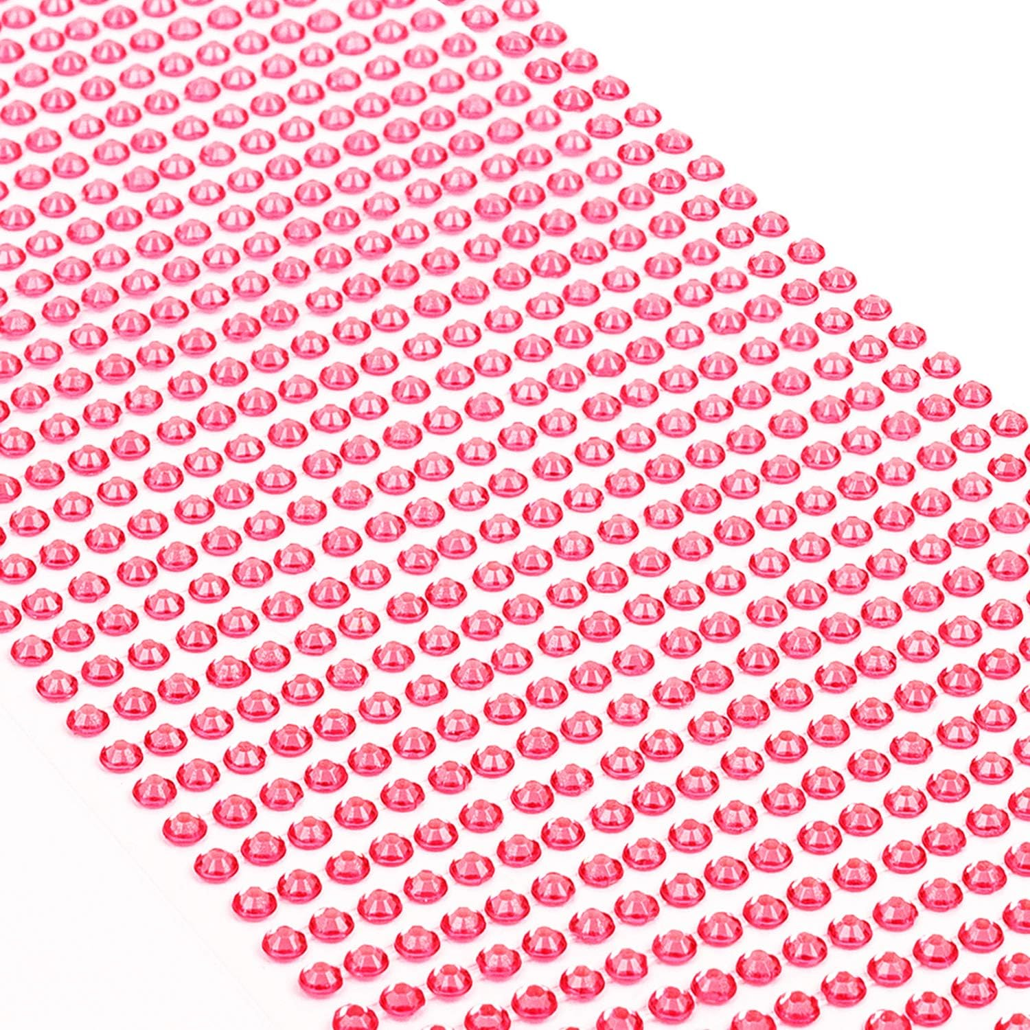 Movoja - 640 X 5Mm Fuchsia round Rhinestones - Self Adhesive Rhinestones for Decorating and Crafting