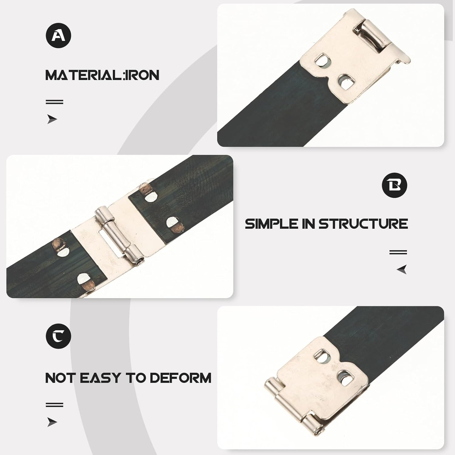 SHINEOFI 20Pcs Flexible Frame Kiss Buckle DIY Bag Flex Frame Metal Internal Flex Frame Purse Flex Frames Silver Handbag Metal Wallet Coin Purse Bag Spring Clip Shrapnel Clip Iron Hardware image number 1