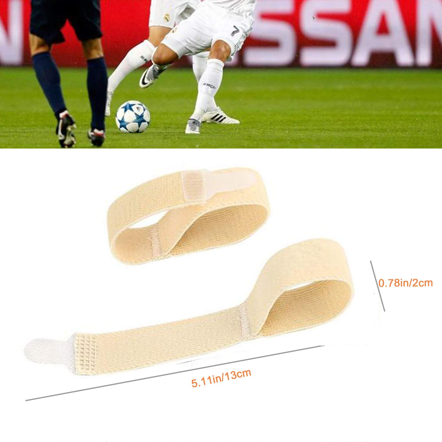 Broken Toe Separator Wrap 4 Pieces Hammer Toe -Toe Straightener, Cushioned Bandages- Elastic Toe/Finger Tape for Overlapping Toes, Sprained, Swollen, Dislocated, Fractured, Mallet image number 3