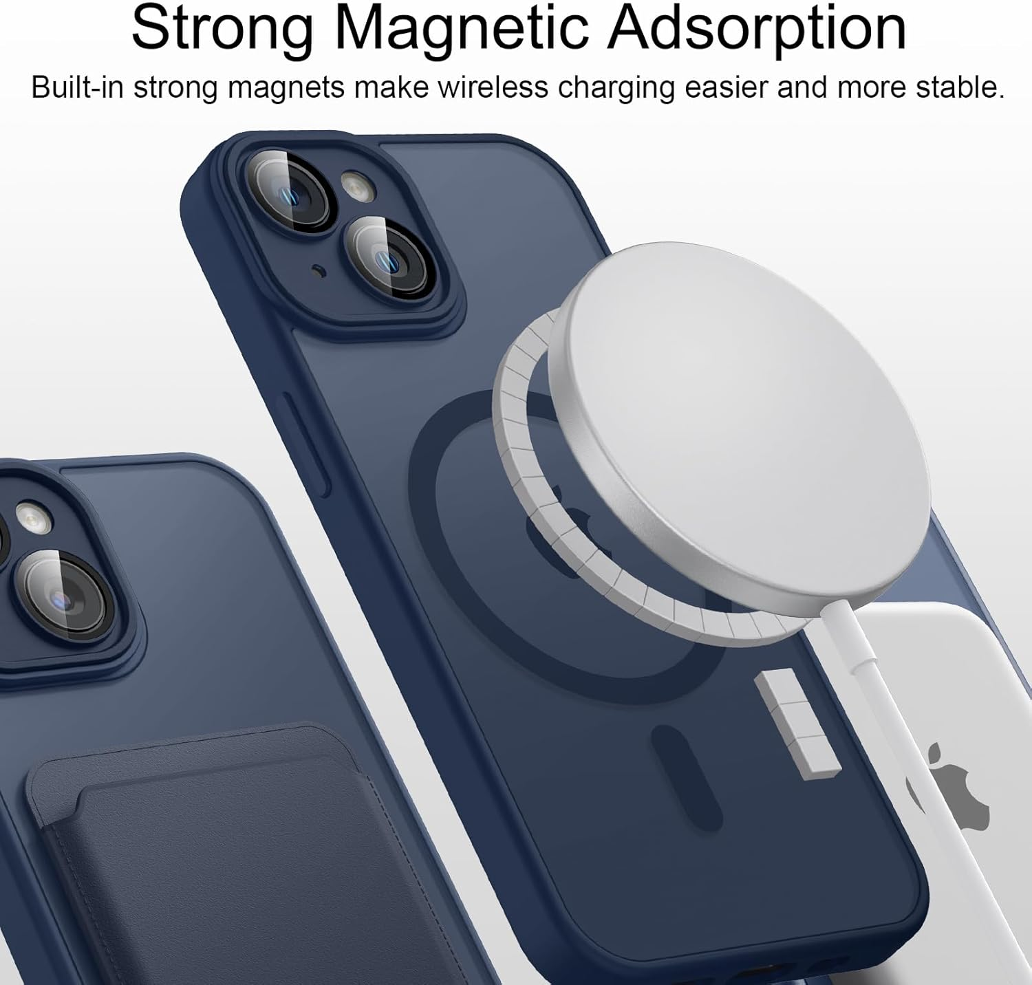 Magnetic Case for Iphone 15 Case, [Compatible with Magsafe] Drop Protection Skin-Friendly Shockproof Protective Translucent Matte Case Cover for Iphone 15 - Brown image number 2