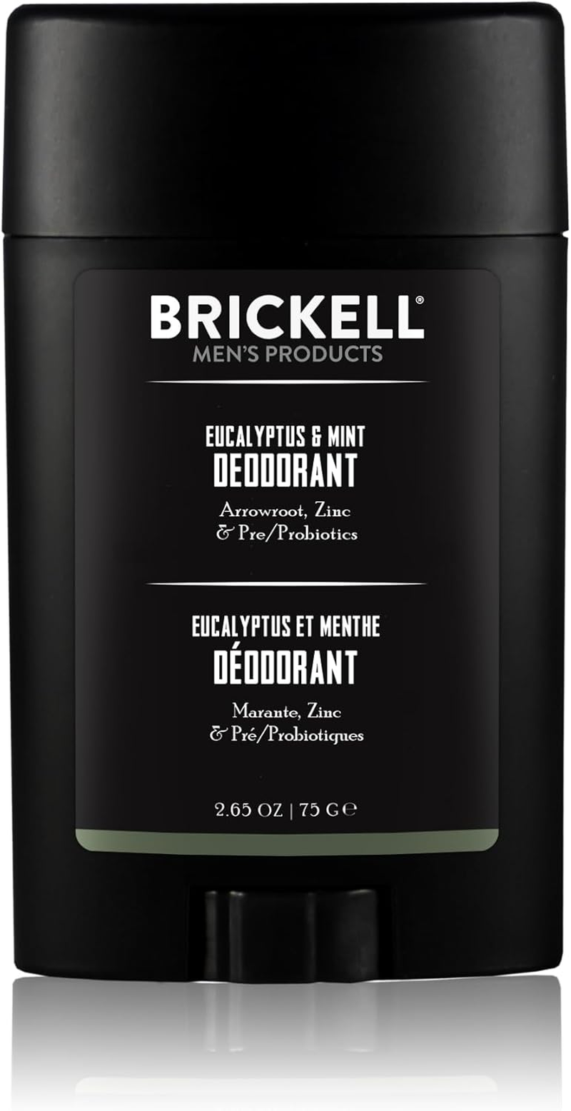 Brickell Men'S Products Natural Deodorant for Men, Natural and Organic, Aluminum, Alcohol, and Baking Soda Free, 2.65 Ounce, Eucalyptus & Mint image number 1