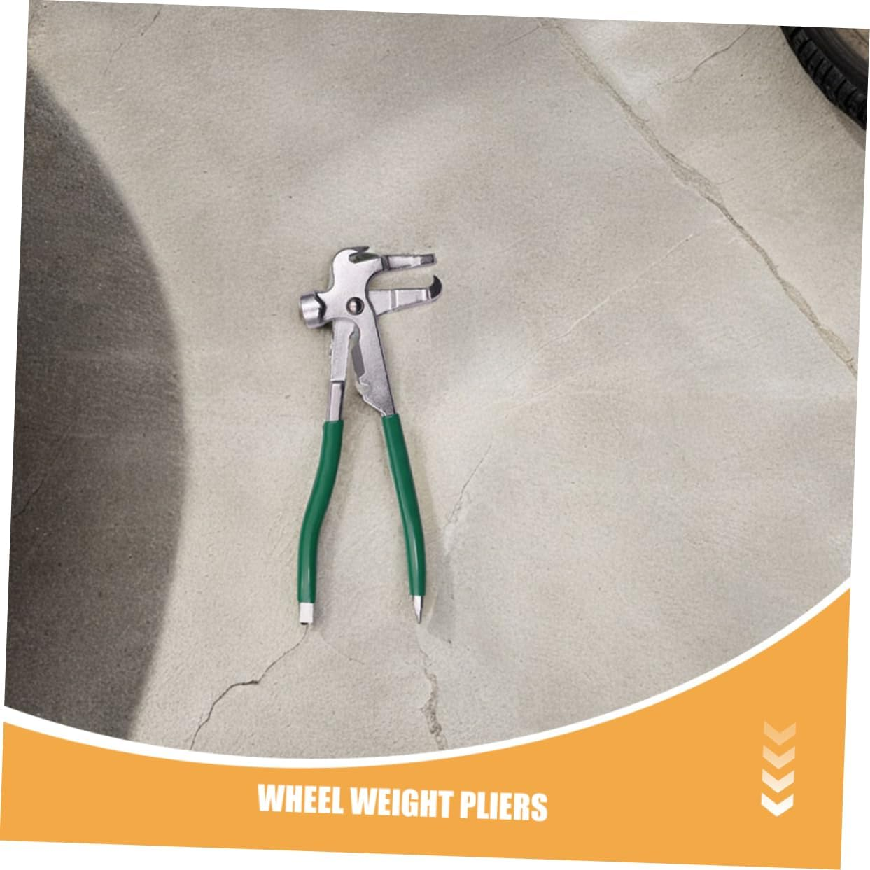 AKOOSY 2Pcs Automotive Wheel Weight Pliers with Ergonomic Nonslip Handle Alloy Steel Tire Balancing Tool for Wheel Alignment and Balance Heavy Duty Clip Weight Hammer image number 2