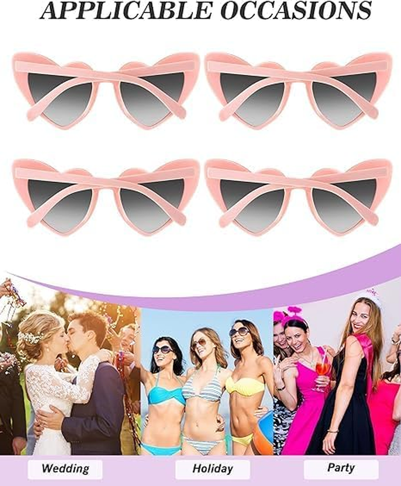 Flutesan Heart-Shaped Sunglasses Set of 15 | Quality Acrylic Lenses | Suitable for Various Face Shapes | Perfect for Weddings & Bachelorette Parties image number 2