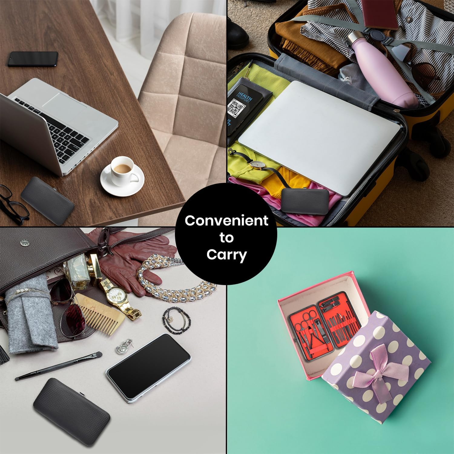 18 in 1 Professional Manicure Set, Stainless Steel Nail Clippers Set, Portable Grooming Kit for Women & Men, Pedicure Kit for Personal Care with Luxurious Travel Leather Case, 18 Pcs Clippers Tools