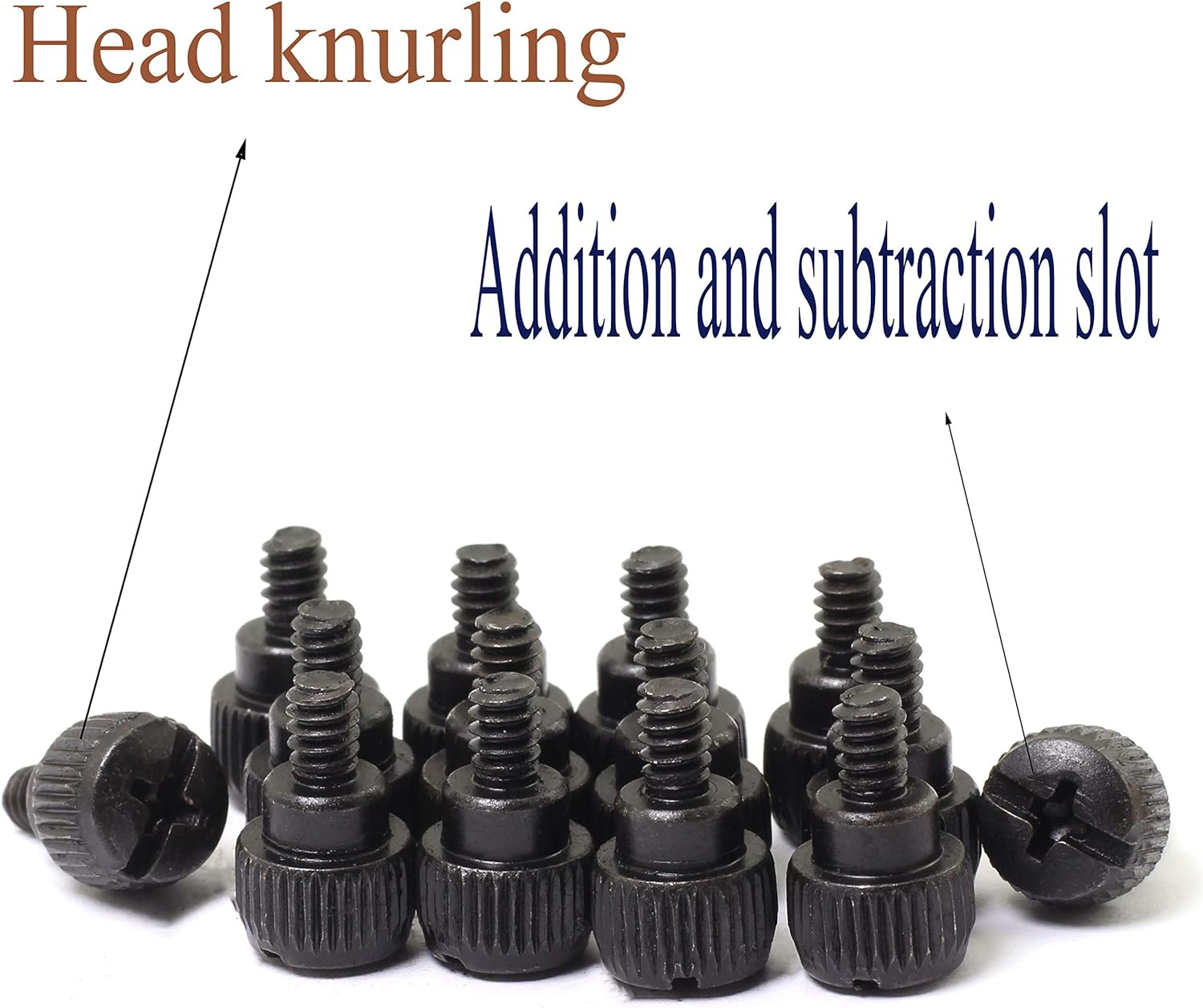 60Pcs #6-32X5Mm Desktop Computer PC Case Chassis Thumb Screws M3.5 Tool-Less Adjustment Thumbscrew Silver Nickel Plated image number 2