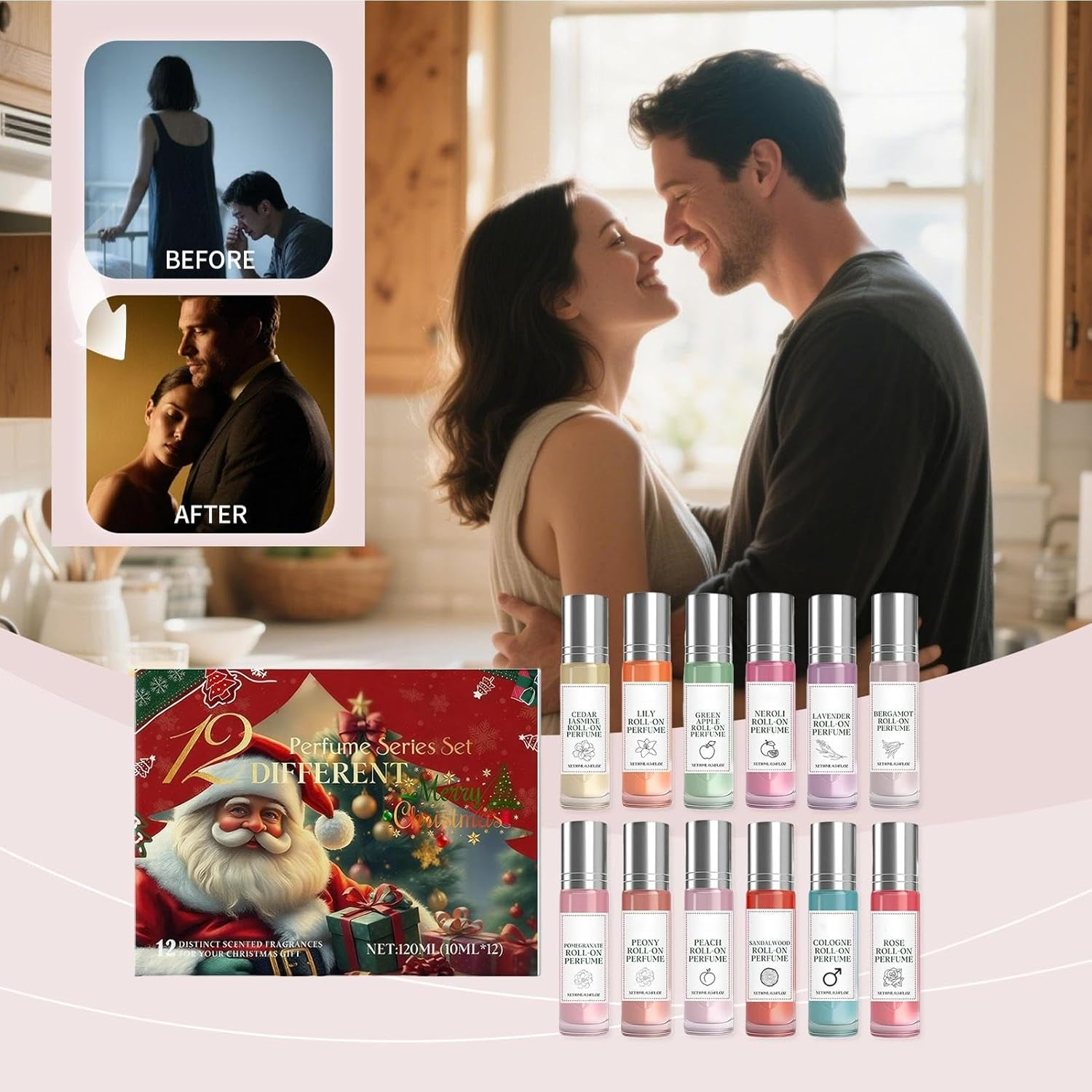 Huvqianu Perfume Set Christmas | Perfumes | Refreshing Fragrance,For Wife Girlfriend Women Commuting Dating Party Night Out Business Social Casual Gatherings Christmas