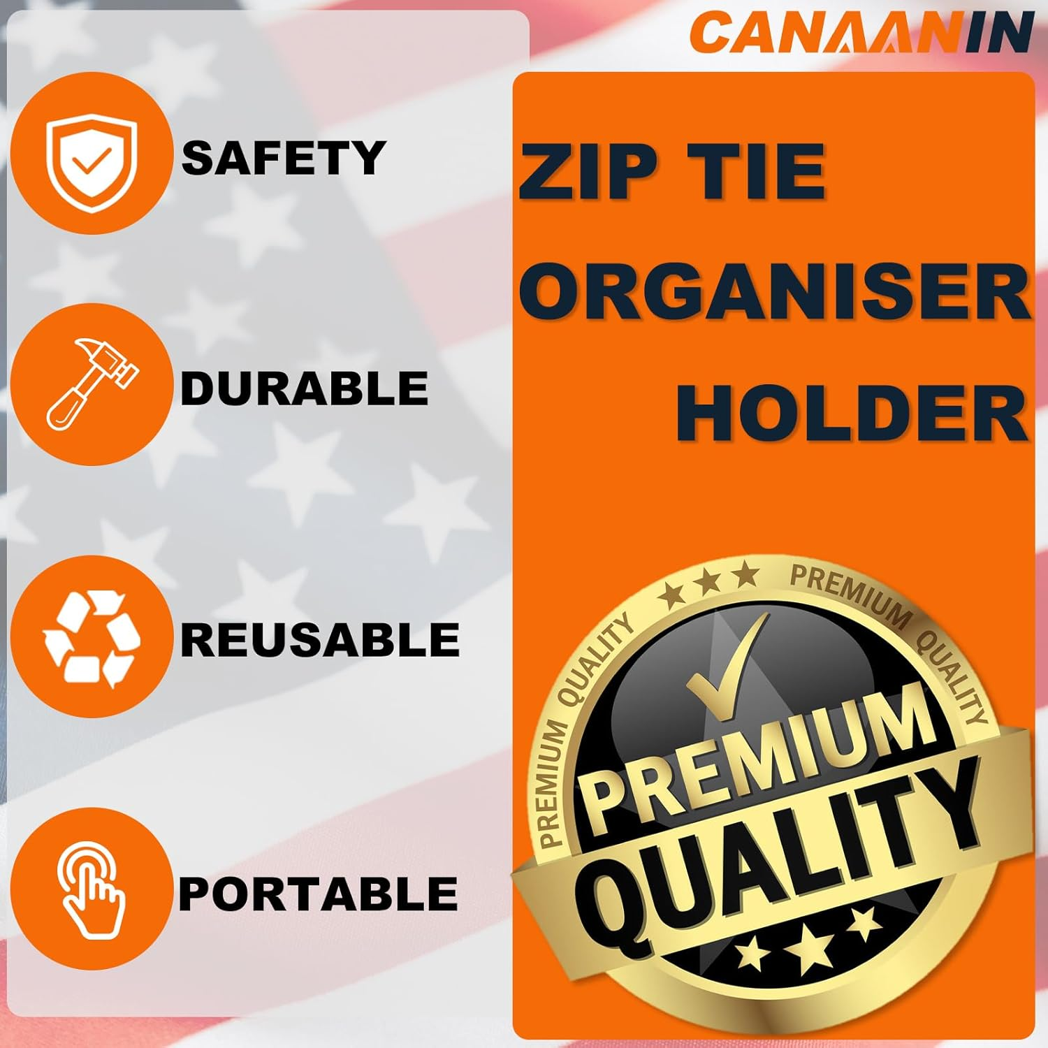 Zip Tie Holder Cable Tie Holder for Tool Belt Heavy-Duty Colored Organized Strong Efficient for Electrician Tool Storage Reusable Portable (White, 8 Pack) image number 4