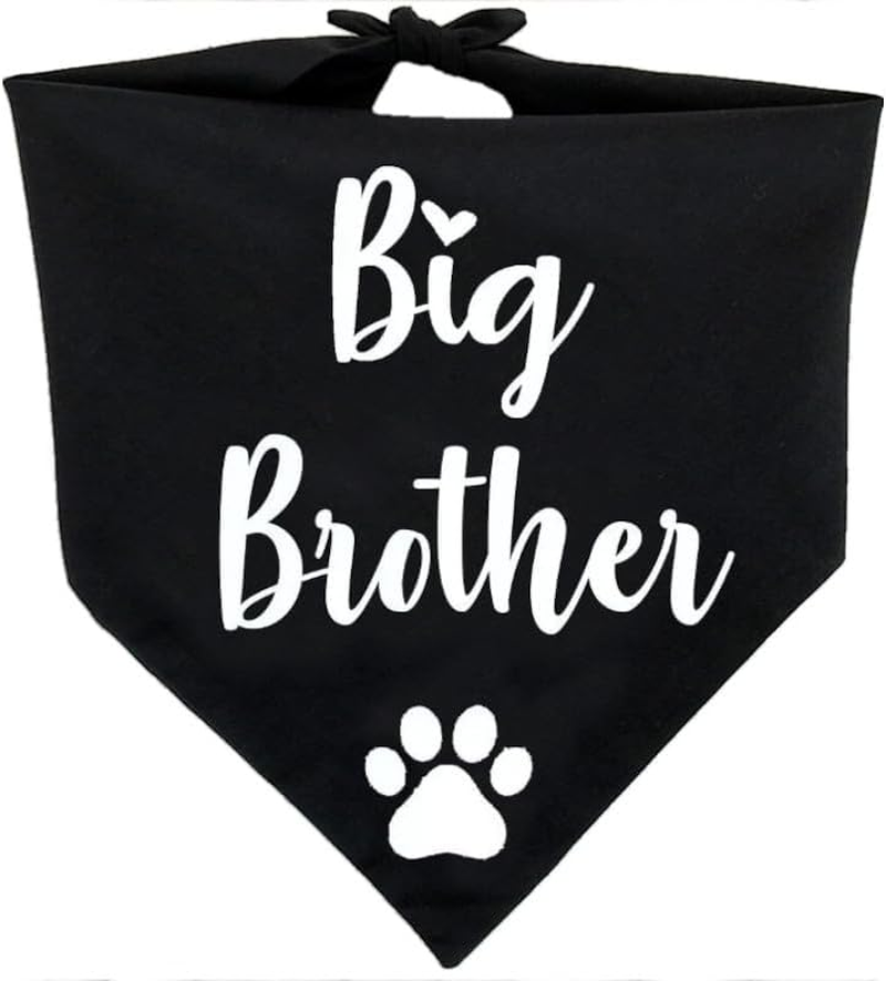 Big Brother Announcement Dog Bandana Baby Pregnancy Gift Shower Party Decoration