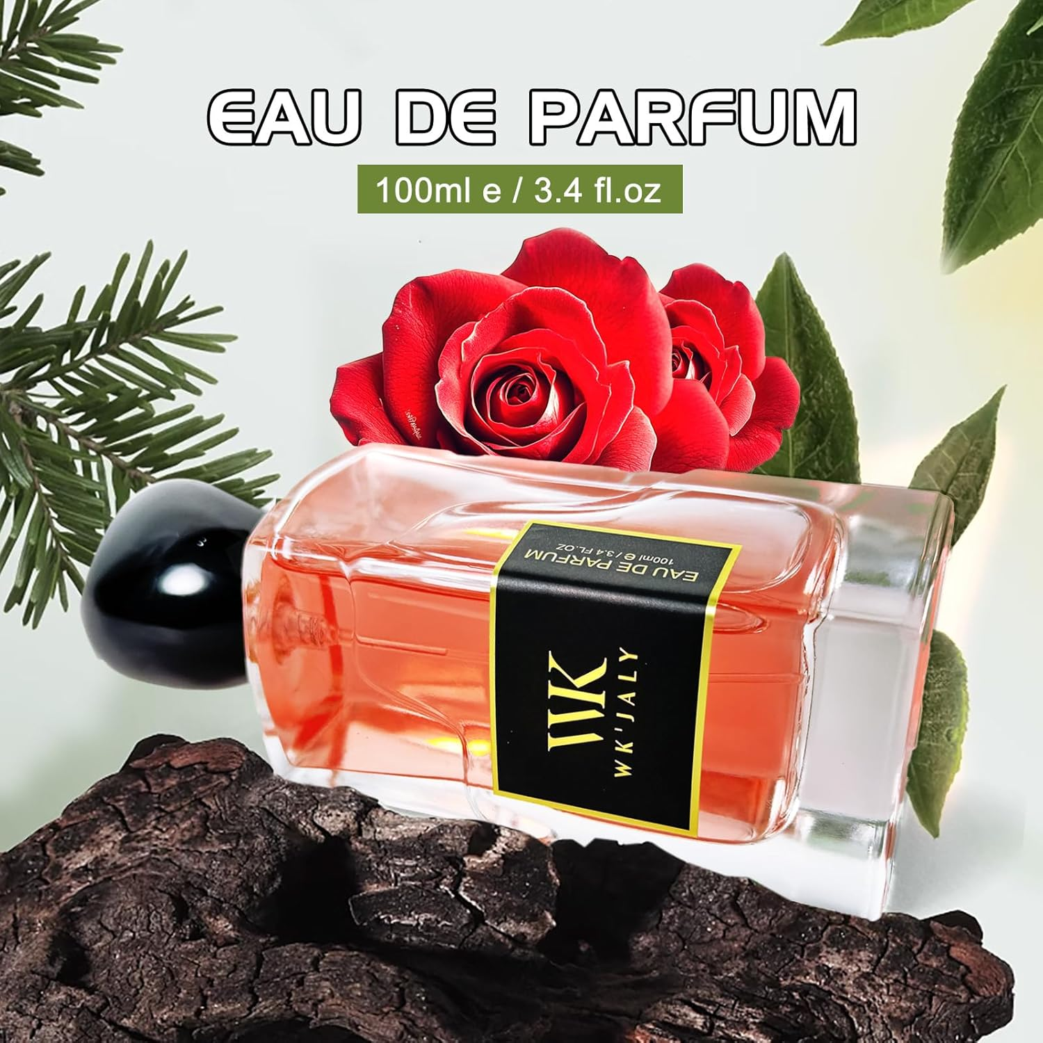 WK JALY Divine Floral Woody Eau De Parfum Spray, with Notes of Rose, Jasmine, Long-Lasting Fragrance, Women'S Perfume, 100Ml image number 3