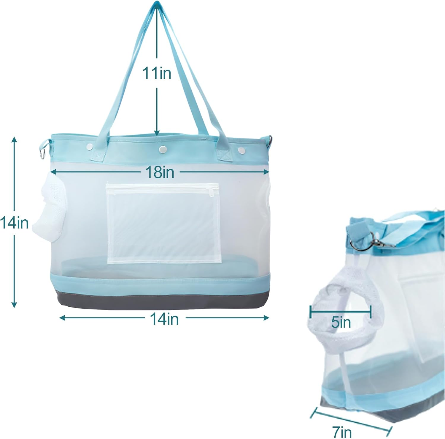 Dog Purse Carrier for Small Dogs, Cats - Dog Carrier Purse for Small Animals up to 22Lbs, Collapsible Breathable Pet Carrier Sling for Outing Travel Vet-Dark Blue - Gray image number 6