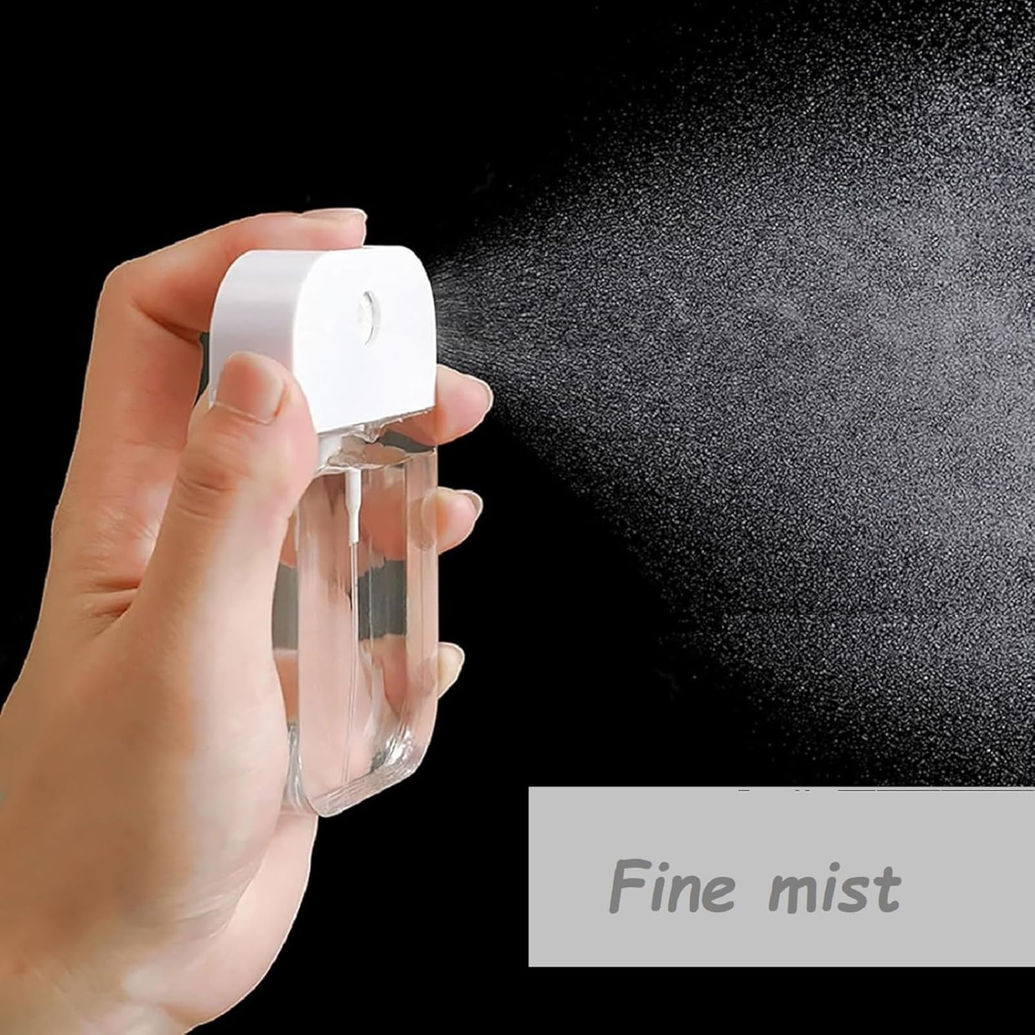 EMISSU 7 Pieces Portable Perfume Spray Bottle, 38Ml Mini Card Shape Reusable Sprayer Bottle with Hook and Silicone Case for Hand Sanitizer Fragrance Cosmetic (Multicolor) image number 4