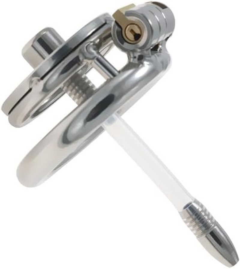 Sex Toys Stainless Steel for Men BDSM Penis Cage with Urethral Catheter Chastity Cage Chastity Lock Male Metal Beginner Device Penis Ring Prevent Erection Couple Dildo Sex Toys Stimulator image number 1