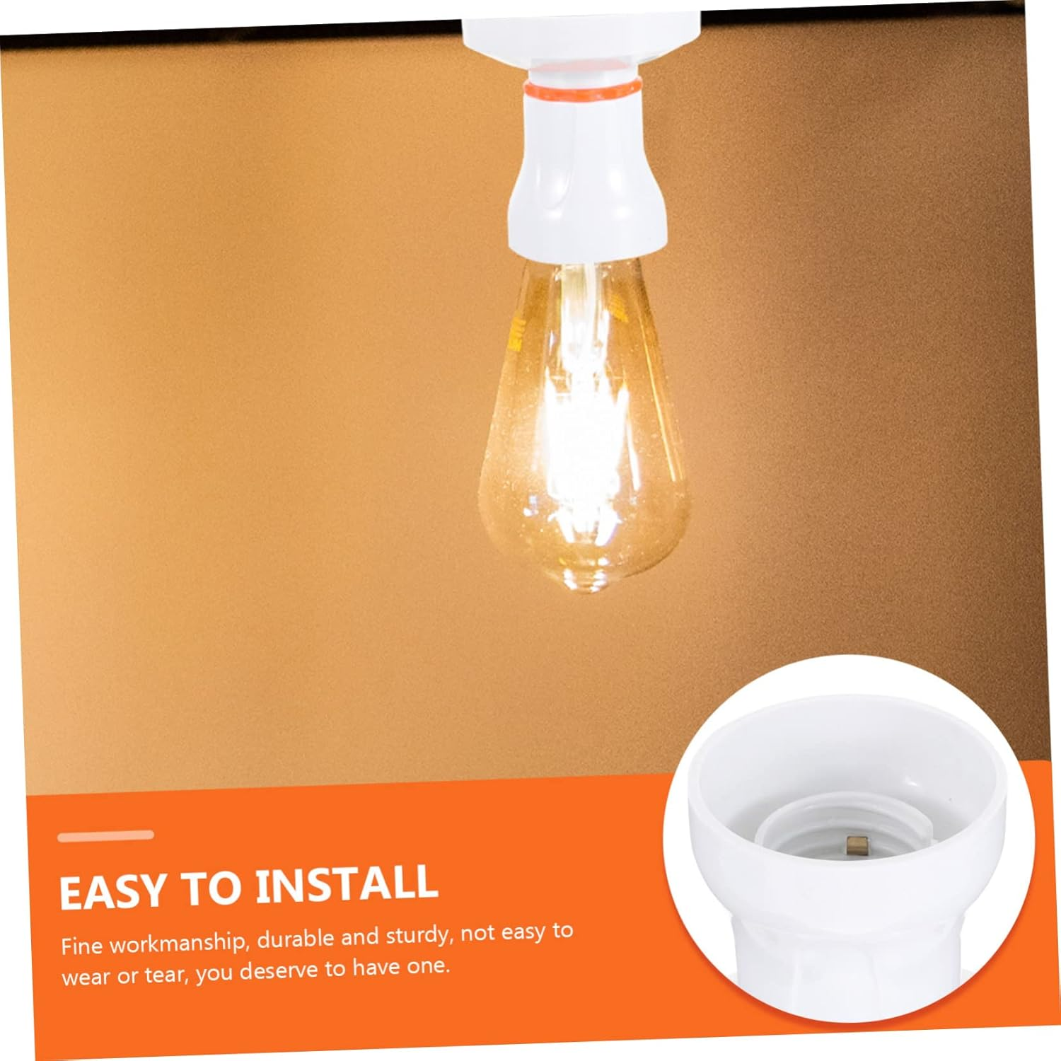 GRIRIW 2-In-1 Light B22 Base Temperature Resistant Sturdy for Lamp Kits Ceiling Batten Lamps image number 2