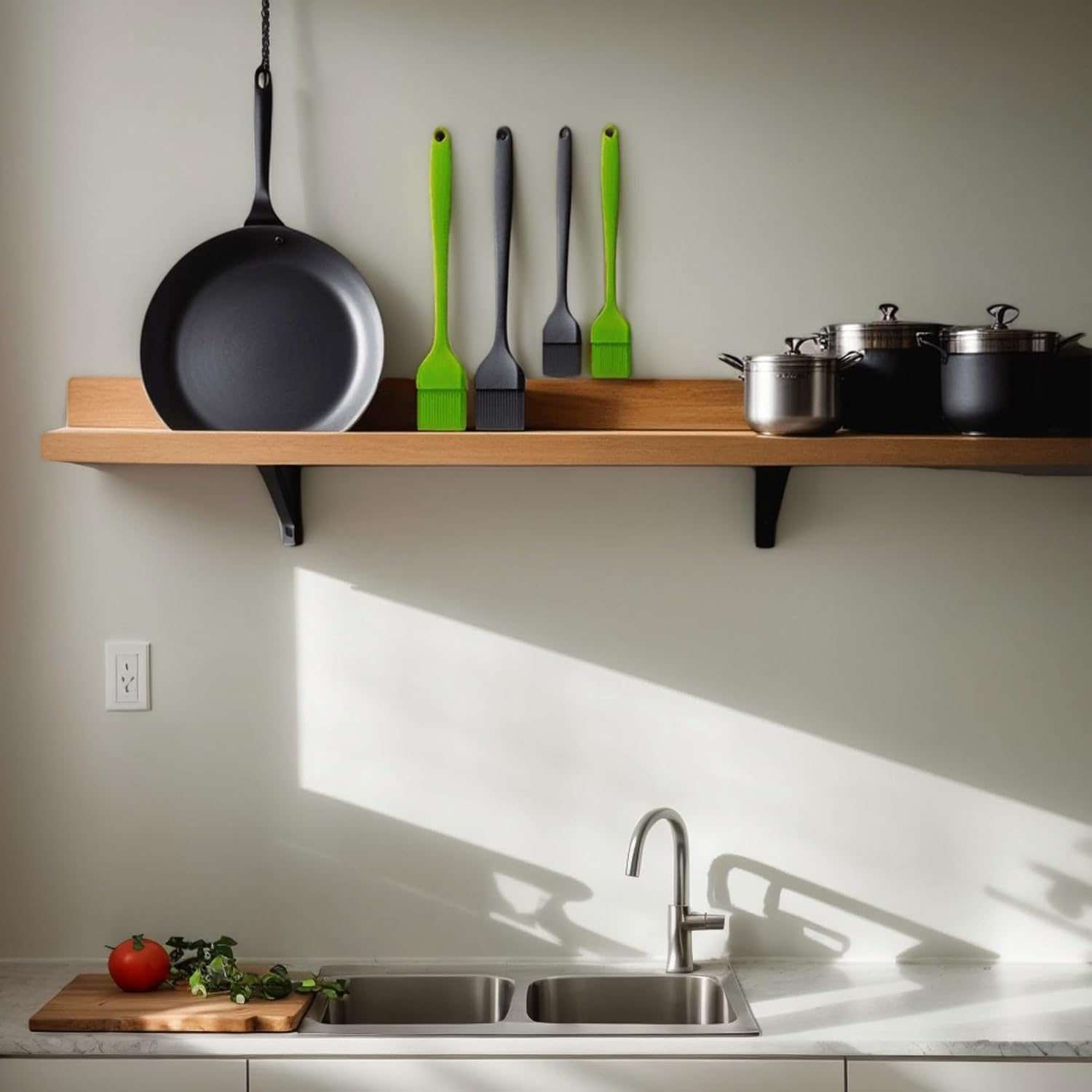 Silicone Brush for BBQ Grilling, Baking & Cooking, 2 Pack, Black, Heat Resistant, Dishwasher Safe - Perfect for Pastries, Meats & More by SZTTY