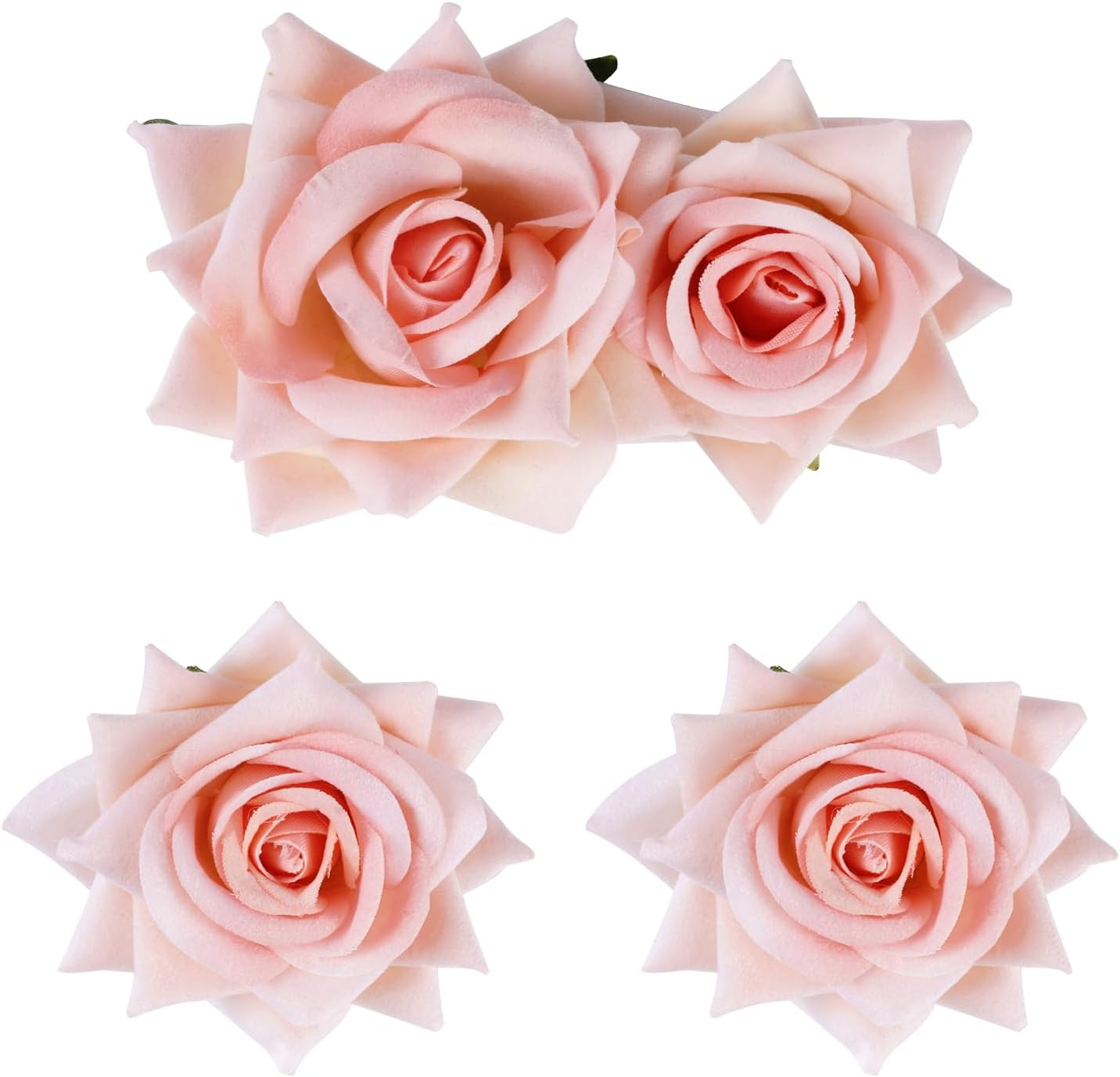 Topbuti 3 Pcs Rose Flower Hair Clip Rose Brooch Flamenco Dancer Hairpin Mexican Hair Accessories for Woman Girls Wedding Party Mother'S Day Halloween Costume (2 Styles) (Red)