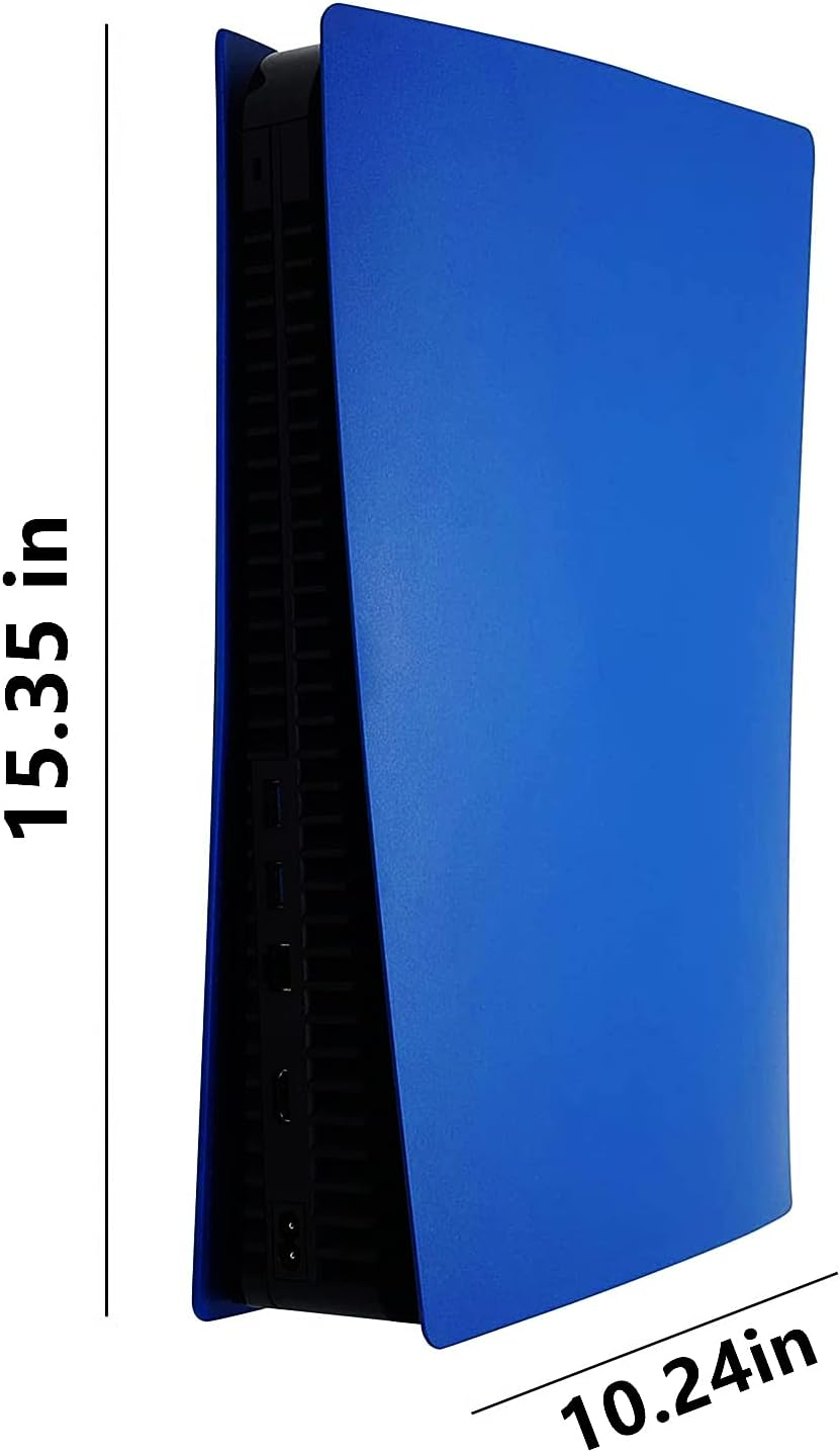 Disc Edition Face Plates Cover Skins Shell Panels for PS5 Console, Accessories for Playstation 5 Protective Shell Replacement Faceplate (Blue) image number 4