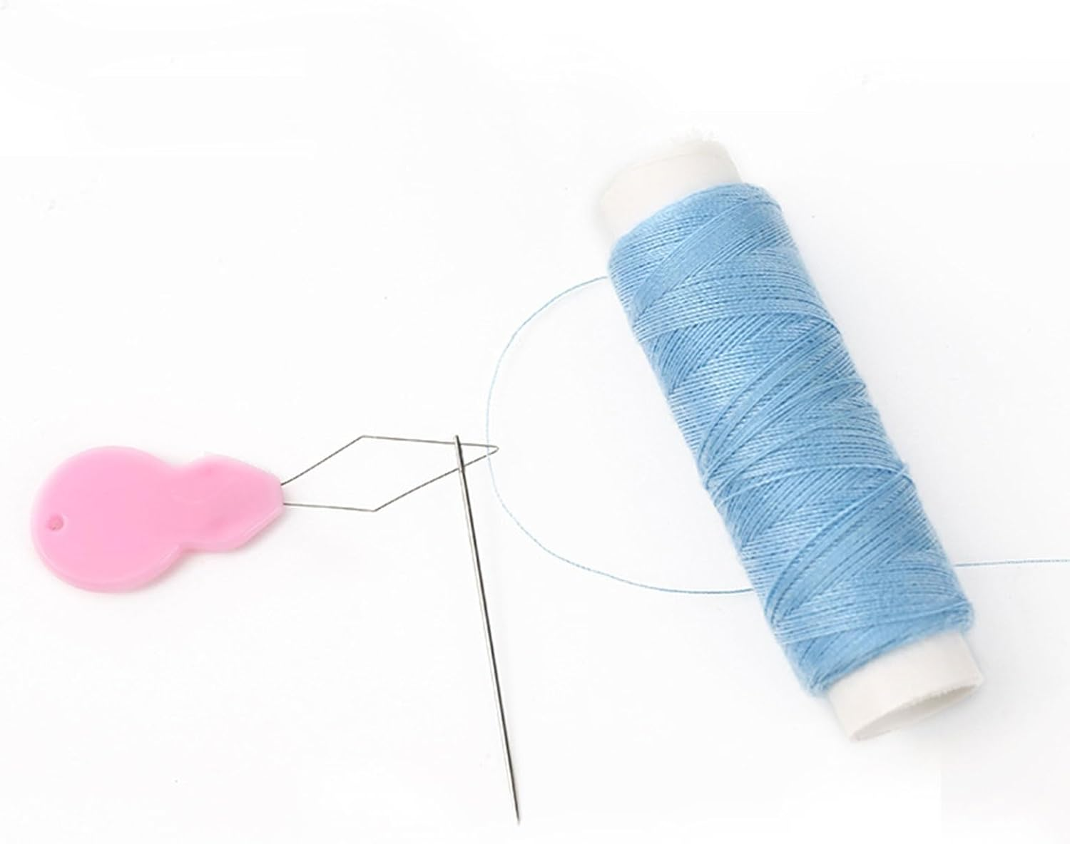 BGENHPON 10 Pcs Brass Wire Gourd Shaped Needle Threaders for Hand Sewing and Sewing Machines Easy to Insert Cross Stitch Mending Clothing Random Colors image number 4