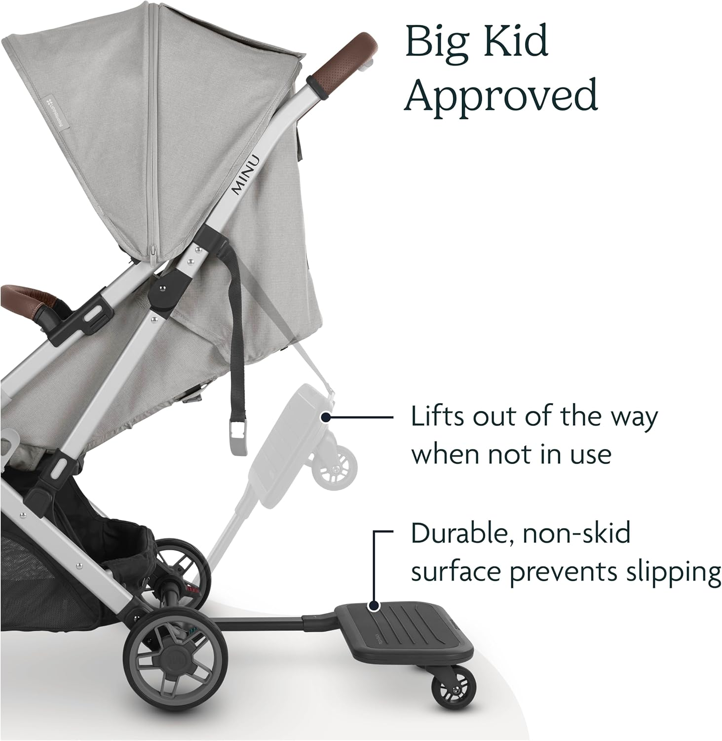 Uppababy Piggyback Ride-Along Board for Minu and Minu V2 / Quick Attachment for Toddlers to Stand + Stroll image number 4