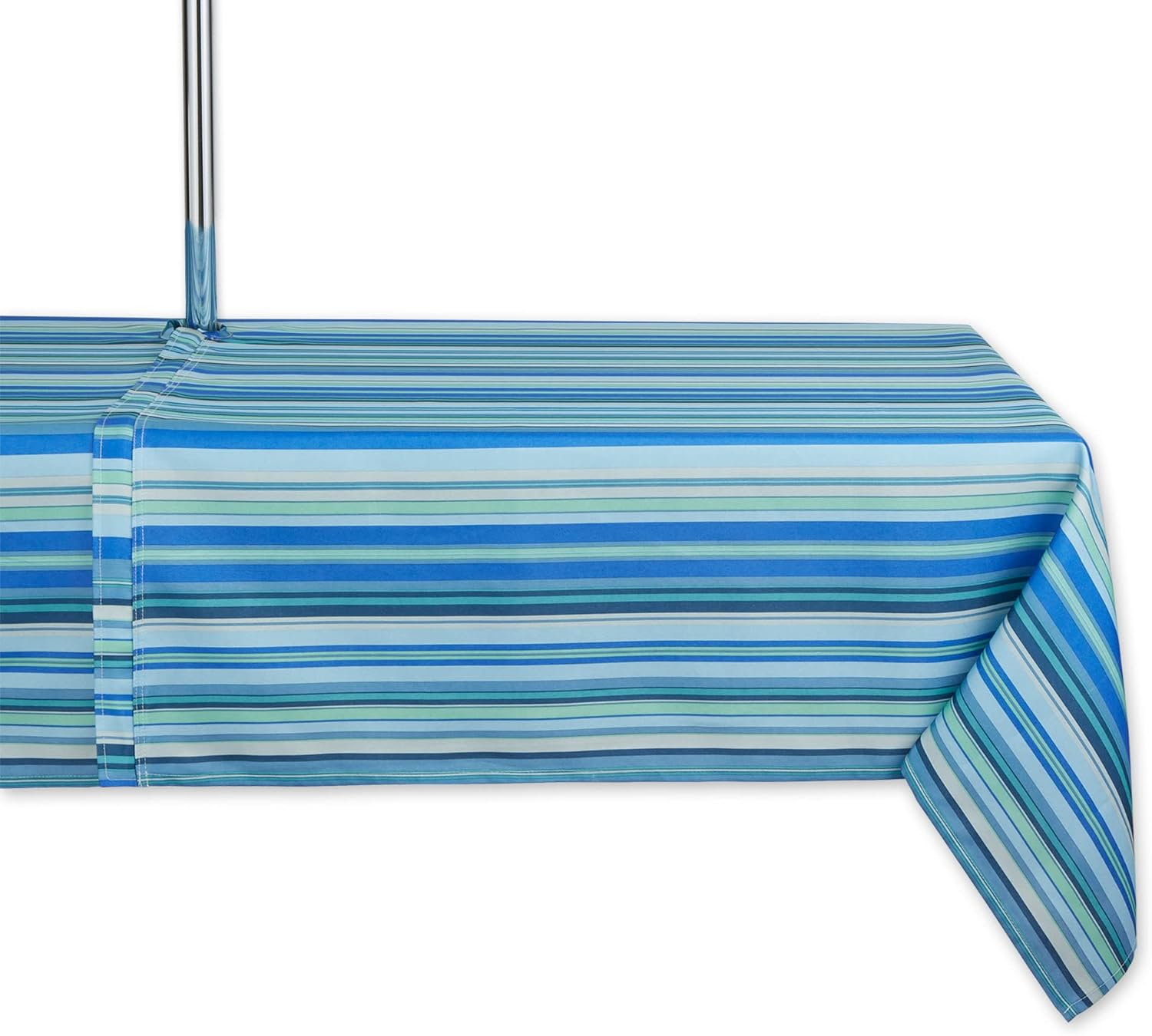 DII Indoor/Outdoor Tabletop Collection Multi-Use, Machine Washable, Striped, Table Runner, 14X72, Beach House