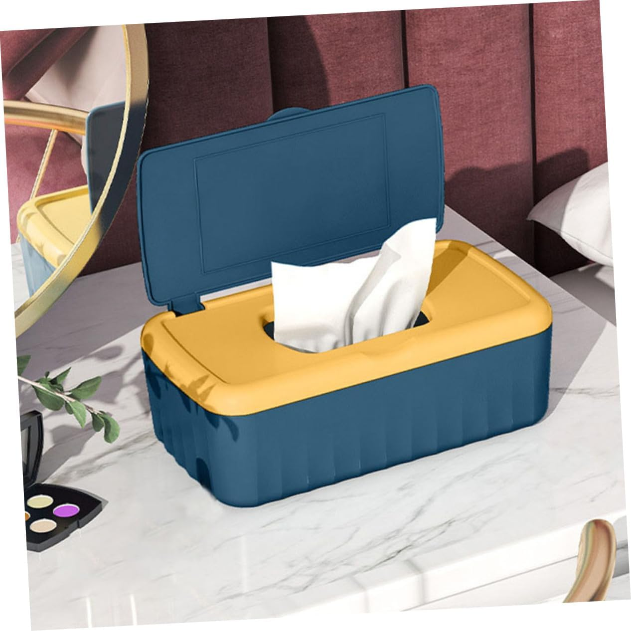 Multifunctional Wet Tissue Dispenser Large Storage Box for Wipes Sealed Tissue Box Lid Refillable Pouch Wipes Container for Bathroom image number 6